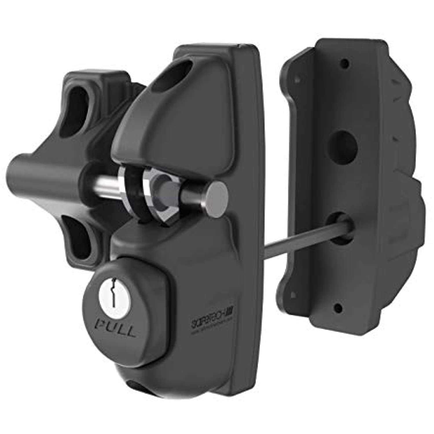 Safetech Hardware Two Sided Gate Latch w/ 2 Independent Latching Hooks for added security - Cheap Fitting