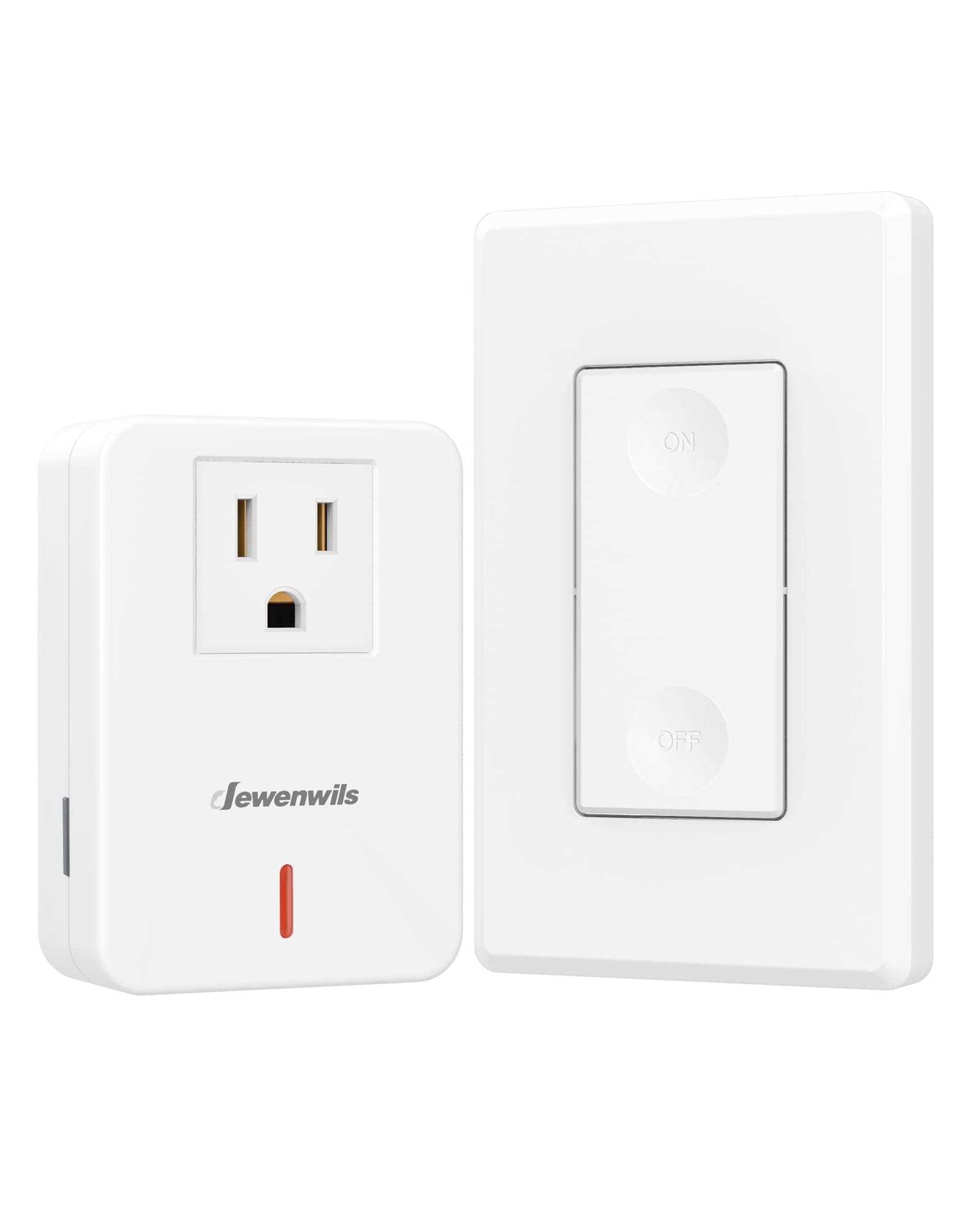 DEWENWILS Remote Control Outlet Wireless Wall Mounted Light Switch Electrical Plug in On Off Power Switch for Lamp - Cheap Fitting