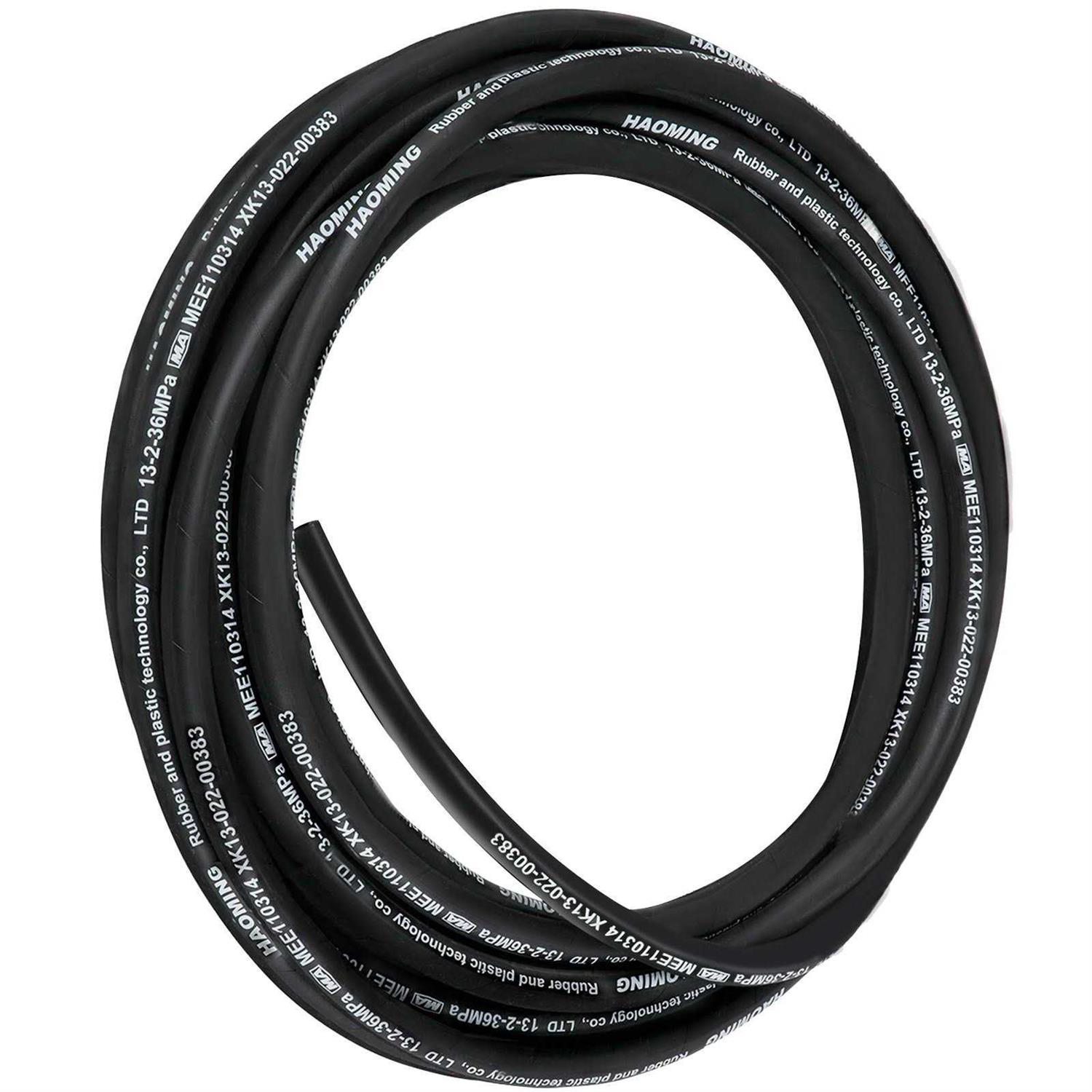 VEVOR Hydraulic Hose 328 Feet Rubber Hydraulic Hoses with 2 High-Tensile Steel Wire Braid Inner Diameter 3/8 Inch 5000 Psi Max Bulk Hydraulic Hose 00PSIHFSUMIYF3QDMV0 - Cheap Fitting