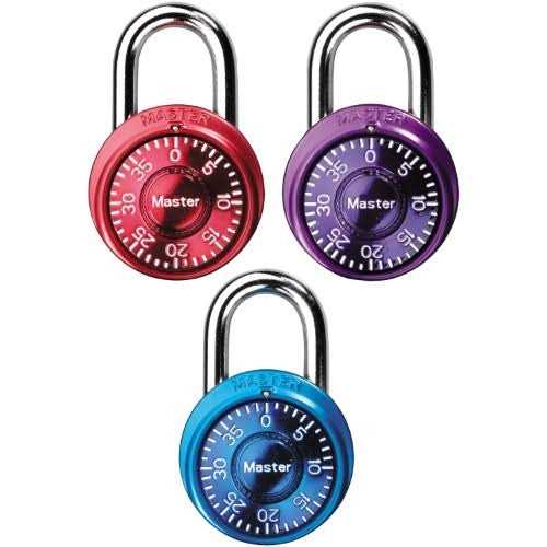 Master Lock Mini Combination Locks, Blue/PurplePink – 3 pack - Cheap Fitting