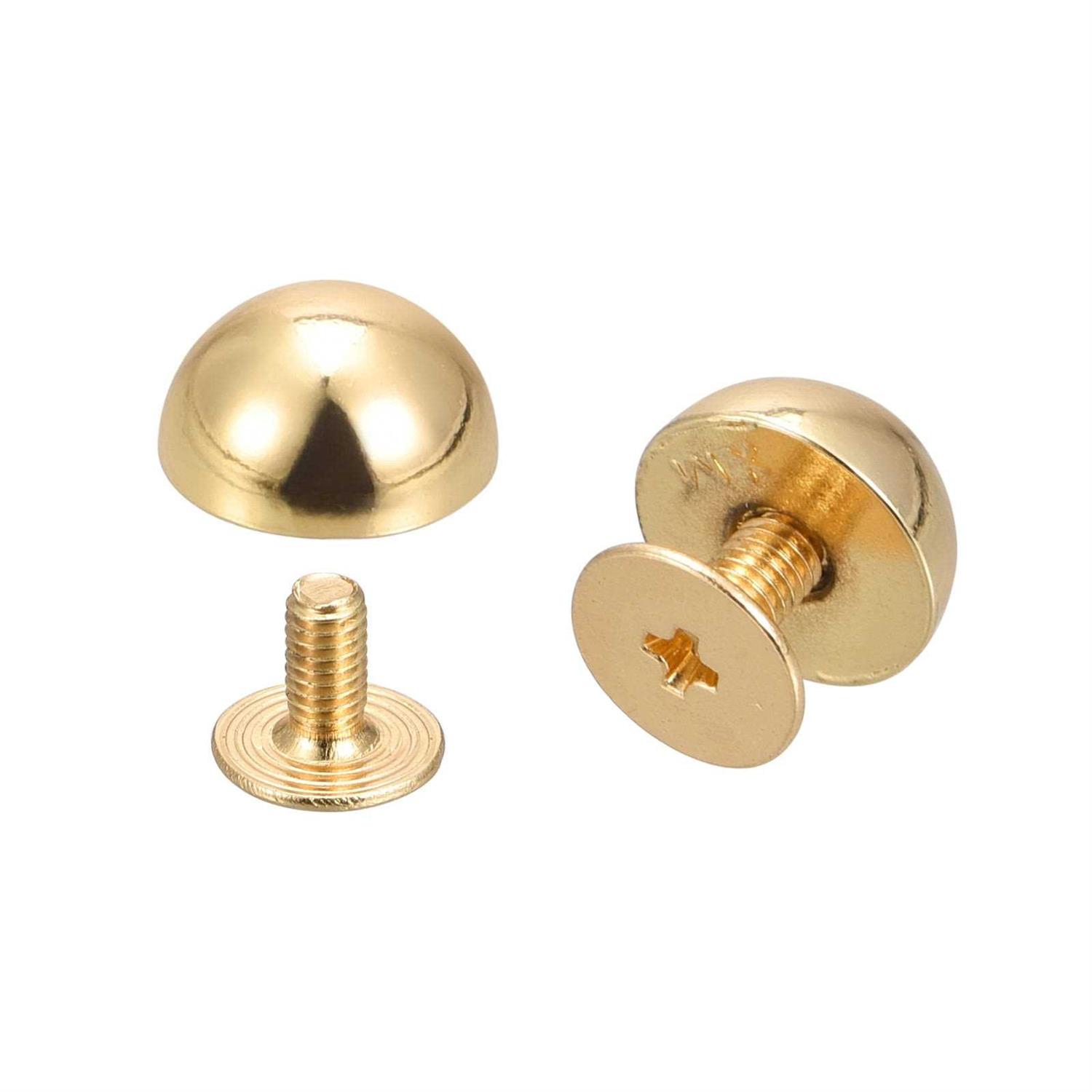 Uxcell Screw Back Rivets Hollow Round Head Leather Studs - Cheap Fitting
