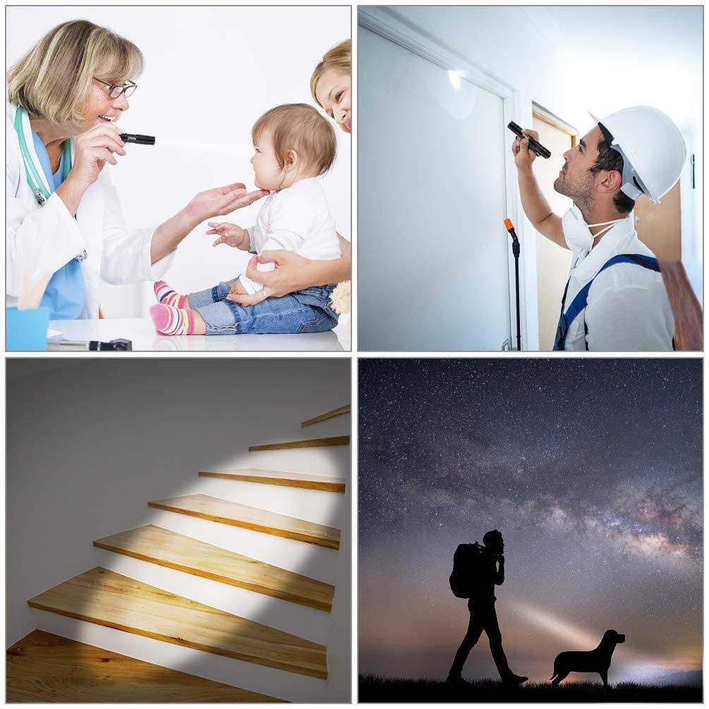 Hatori Super Small Mini LED Flashlight Battery-Powered Handheld Pen Light Tactical Pocket Torch with High Lumens for Camping - Cheap Fitting