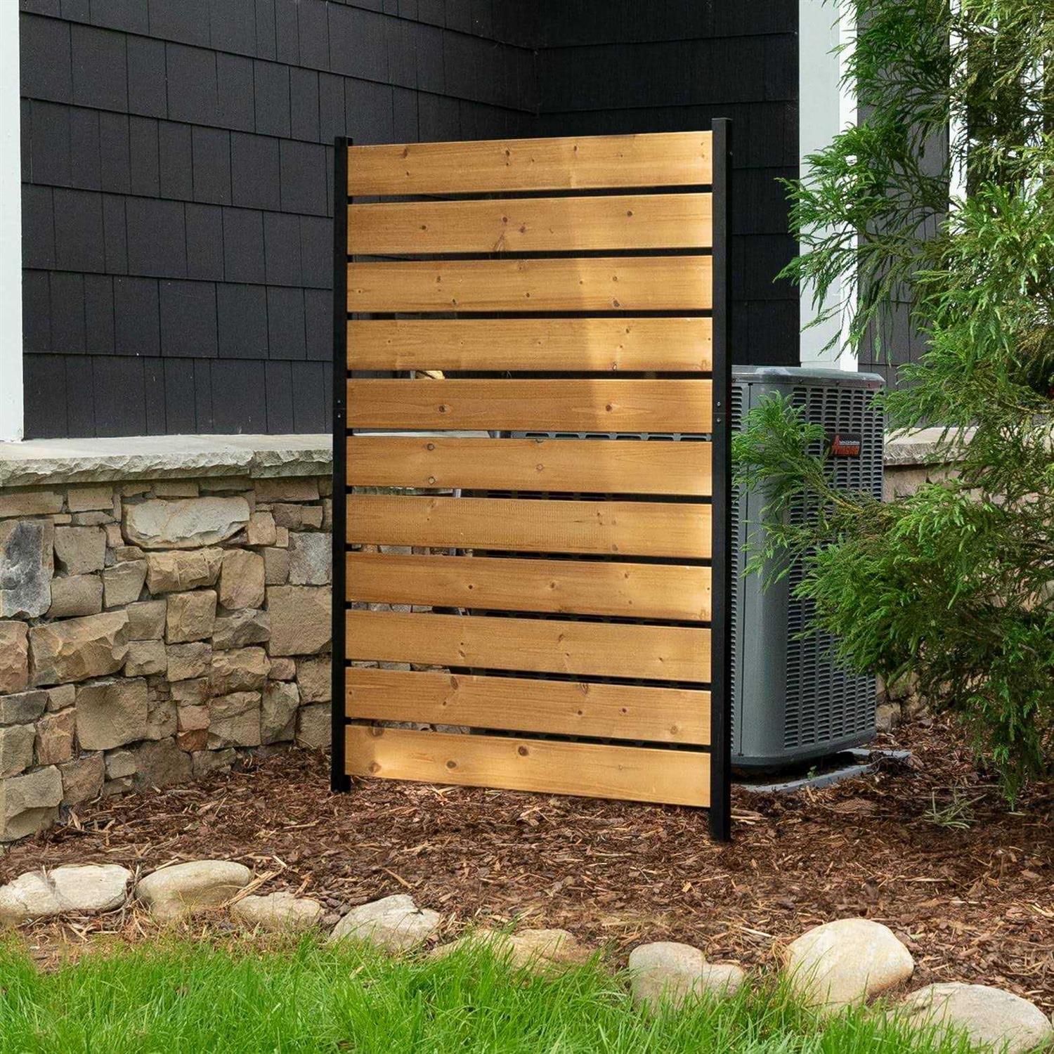 5 ft. H x 3.2 ft. W Concord Wood Privacy Screen Enclo - Cheap Fitting