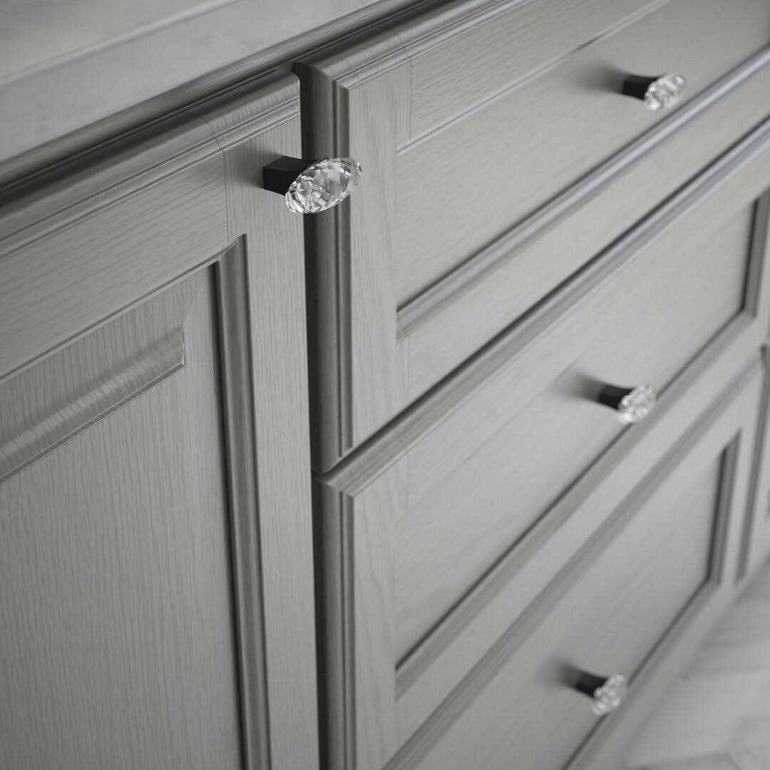 Franklin Brass Cut Glass Oval Cabinet Knob P40857K - Cheap Fitting