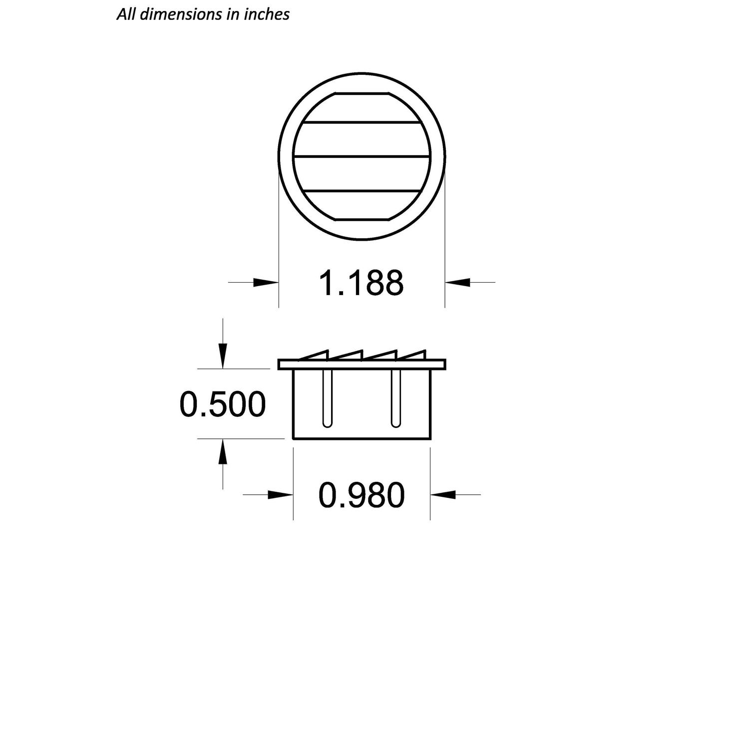 Maurice Franklin Round Plastic Vent - Cheap Fitting