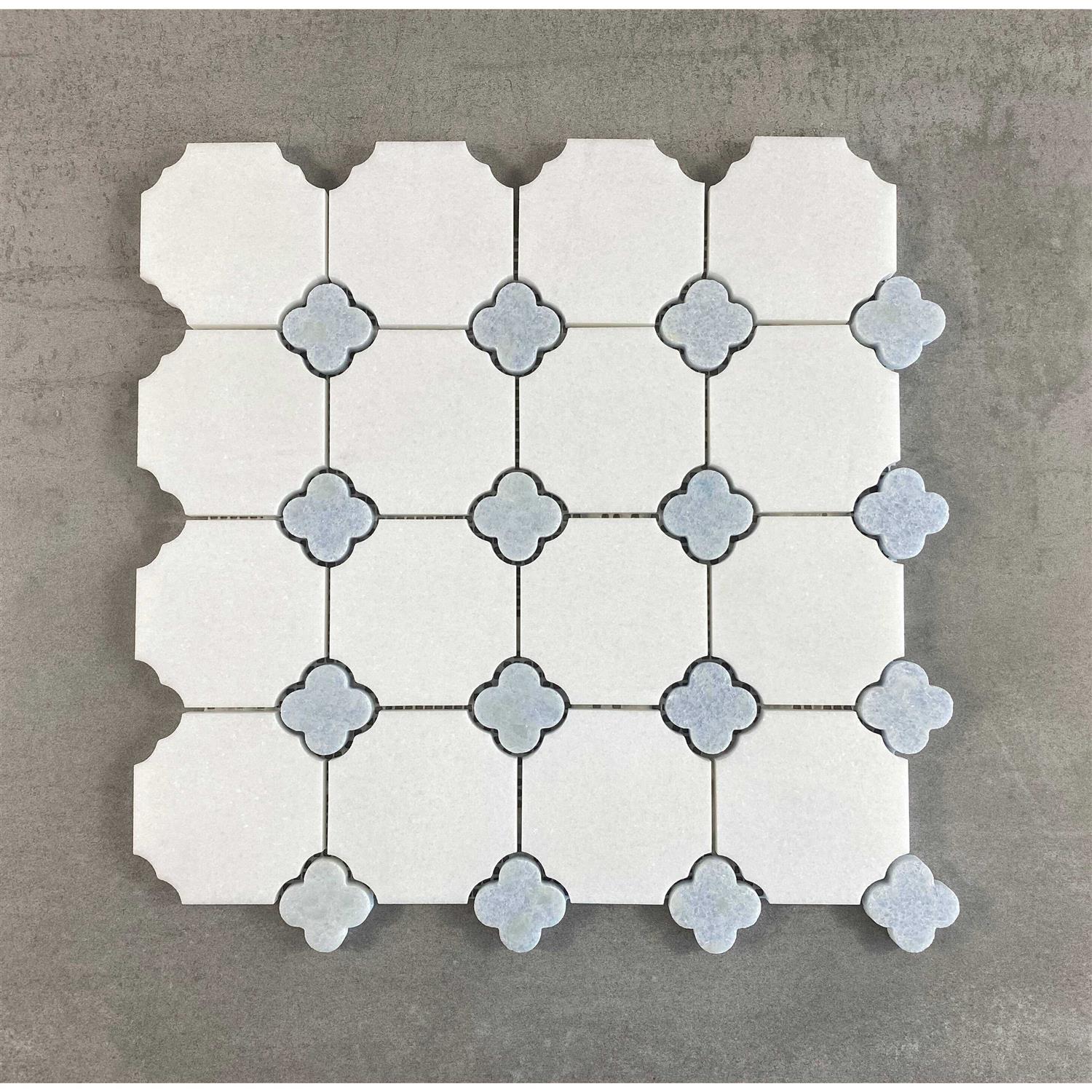 Marble Octagon and DOT Moasic Floor Use Wall Tile ES Stone - Cheap Fitting