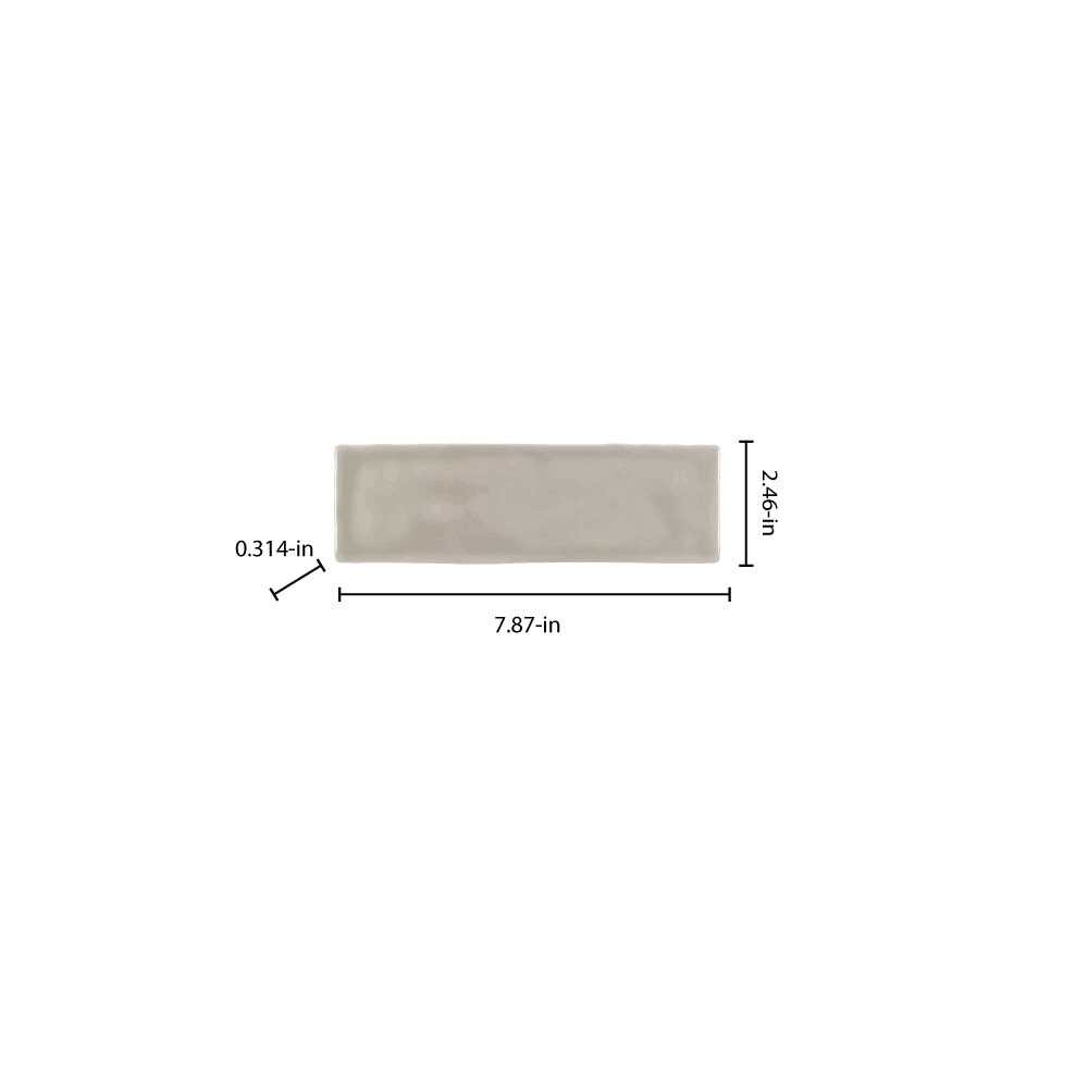 Boutique Ceramic Boutique Crafted Greige 2-1/2-in x 8-in Glazed Ceramic Subway Wall Tile LWBOUT2508GRGE - Cheap Fitting
