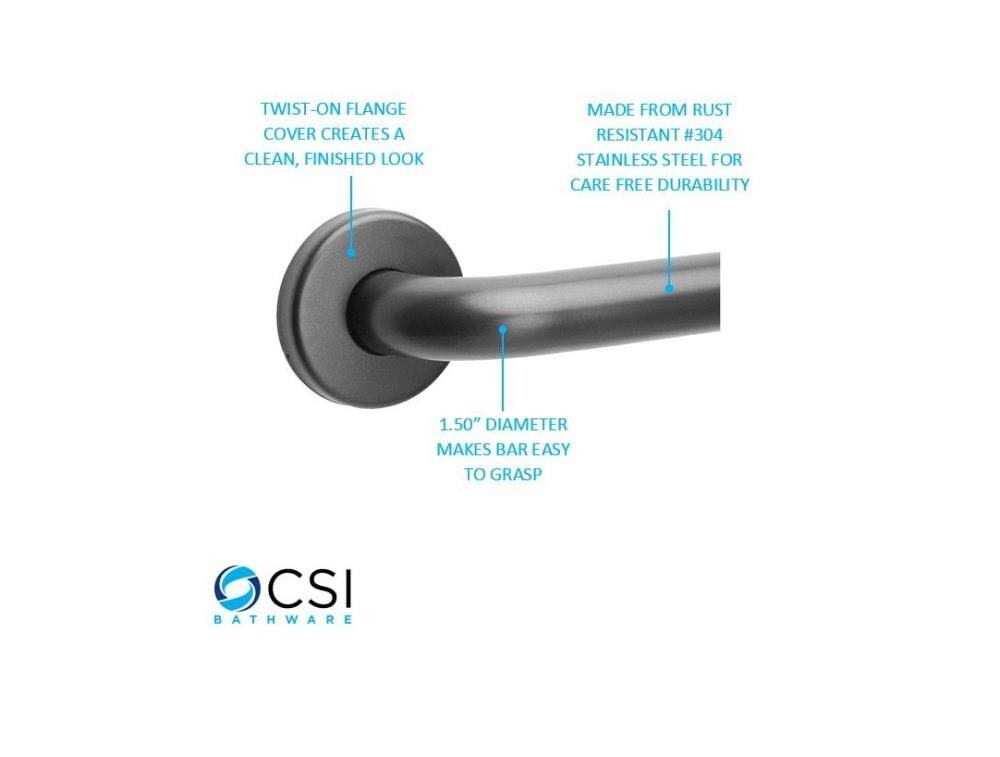 CSI Bathware Straight Grab Bar Bath BAR-SB - Cheap Fitting