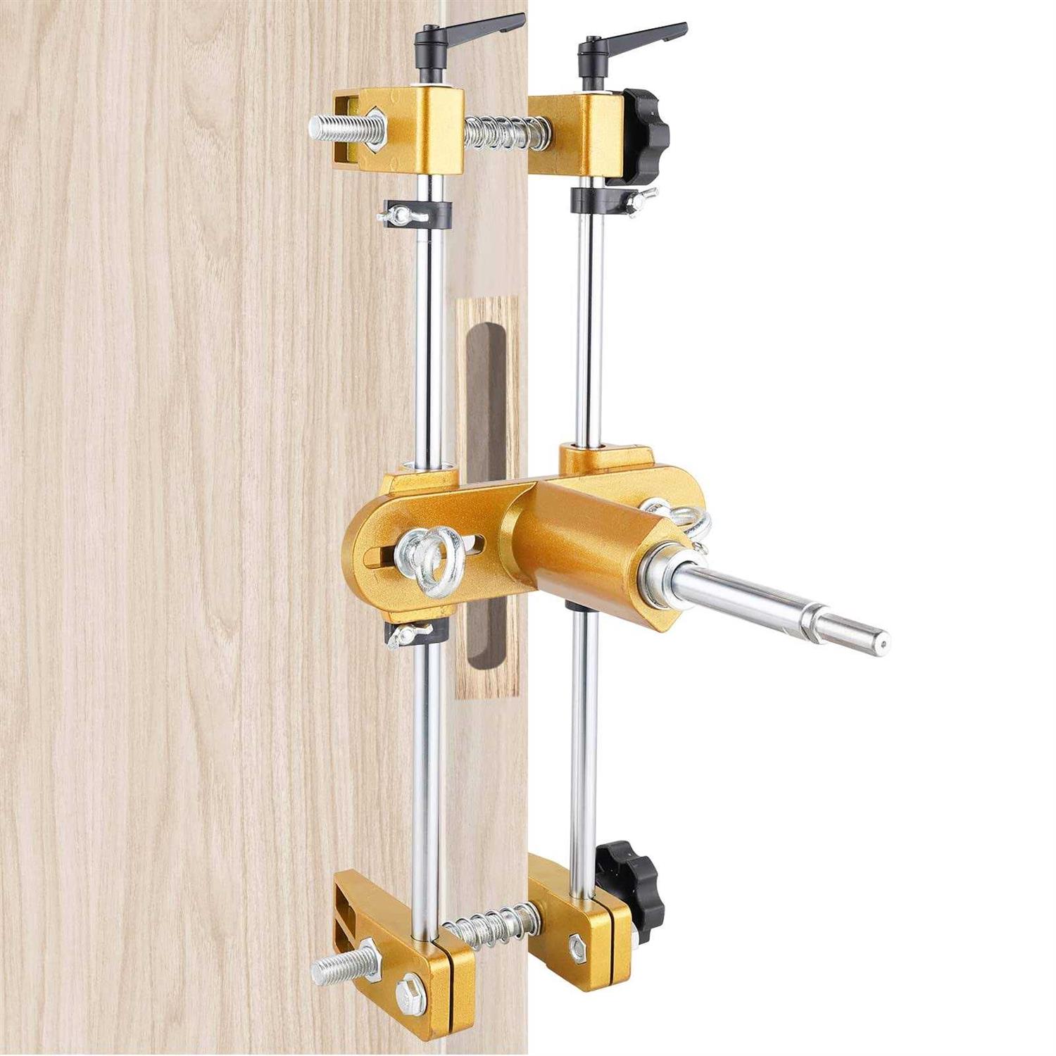 Meticuloso Door Lock Hole Opener Kit Lock Mortiser for Wooden Doors Door Lock Installation Kit Mortising Machine Mortise Jig with 3 Drill Bits - Cheap Fitting