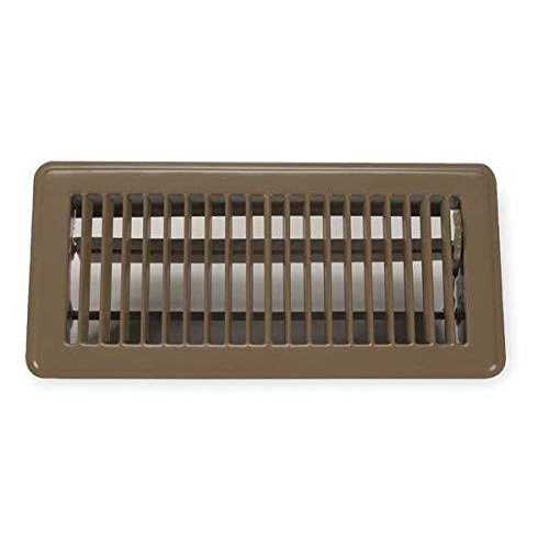Grainger 10 x 6 Floor Register,Brown - Cheap Fitting