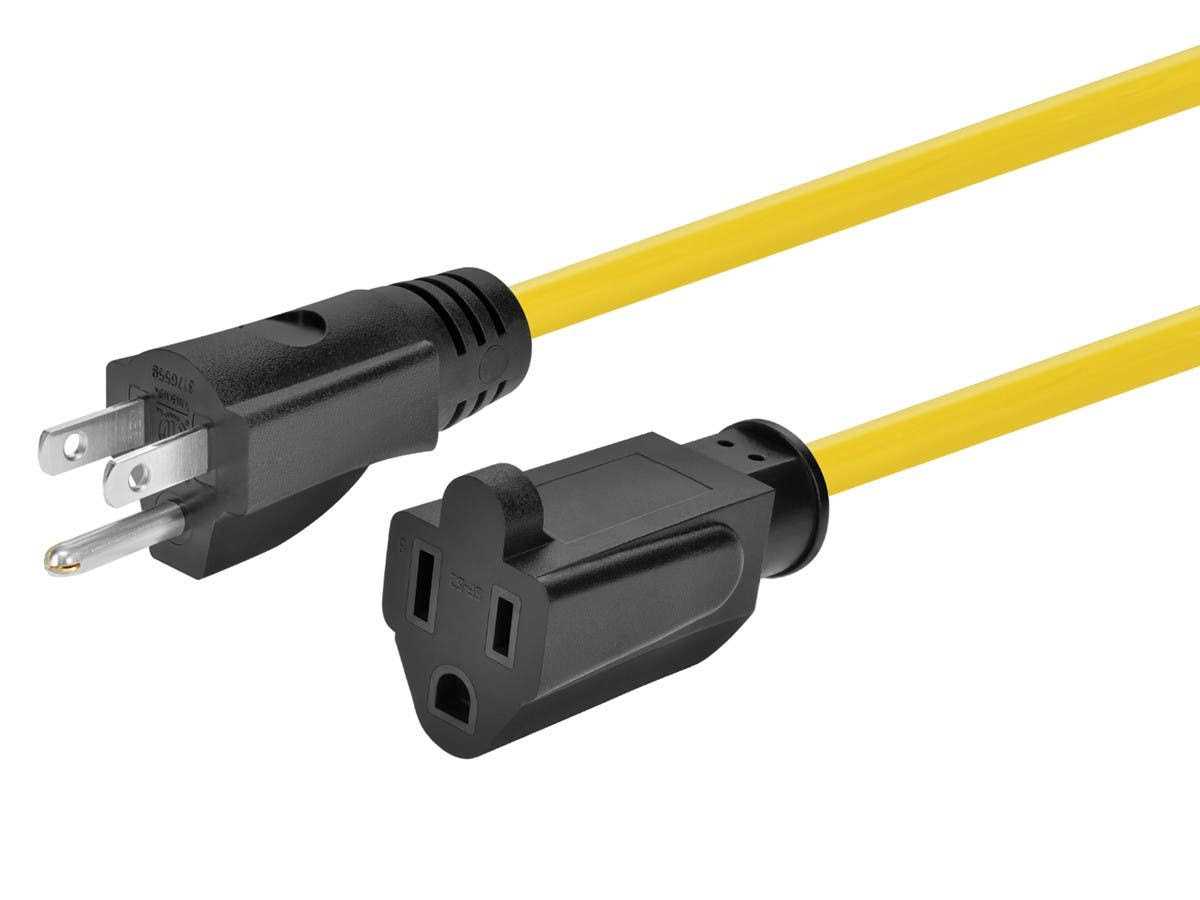 Monoprice Outdoor Extension Cord NEMA 5-15P to NEMA 5-15R - Cheap Fitting