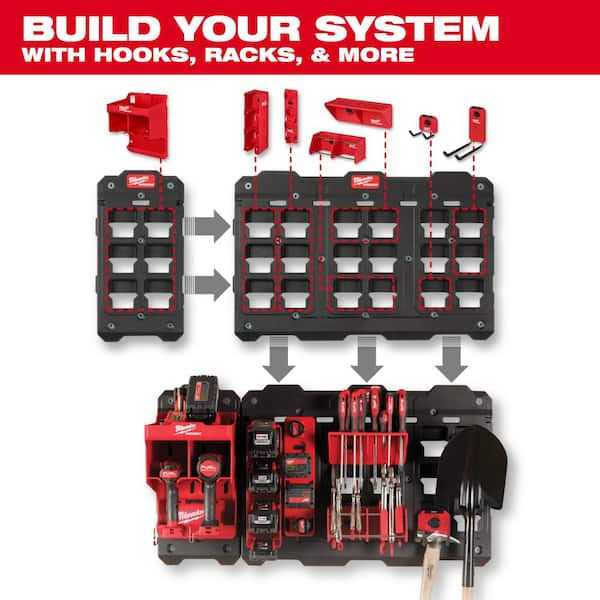 Milwaukee Packout M12 Battery Rack with Packout Wall Plate - Cheap Fitting