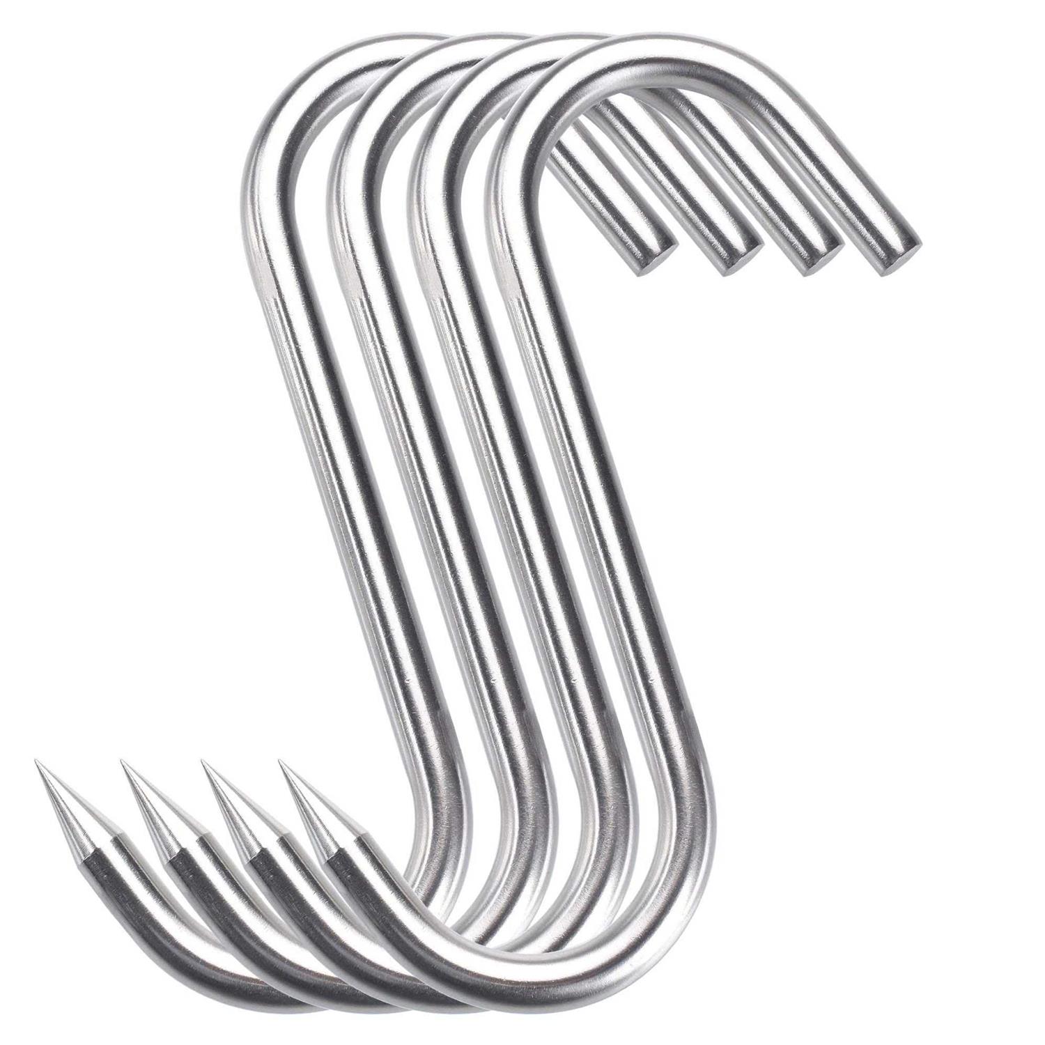 HONSHEN 12mm Heavy Duty Meat Hooks Stainless Steel S-Hooks Meat Processing Butcher - Cheap Fitting