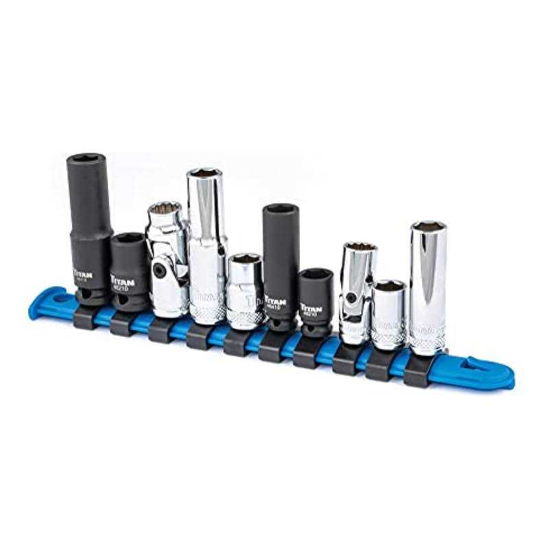 Titan 68660 10 pc. 1/4 In. and 3/8 In. Dr. 10 mm Socket Set - Cheap Fitting