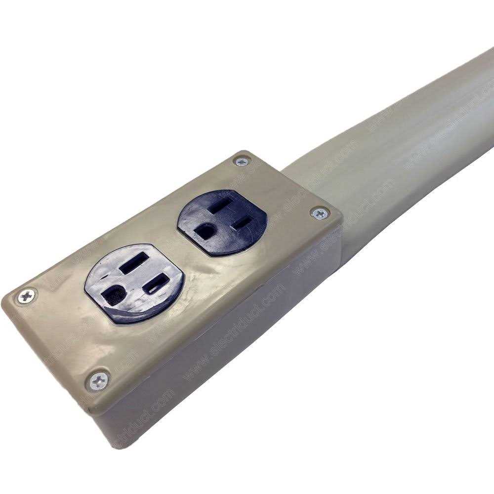 Electriduct Lay Flat Electrical Power Extension Cord Duplex Receptacle Cable Protector - Cheap Fitting