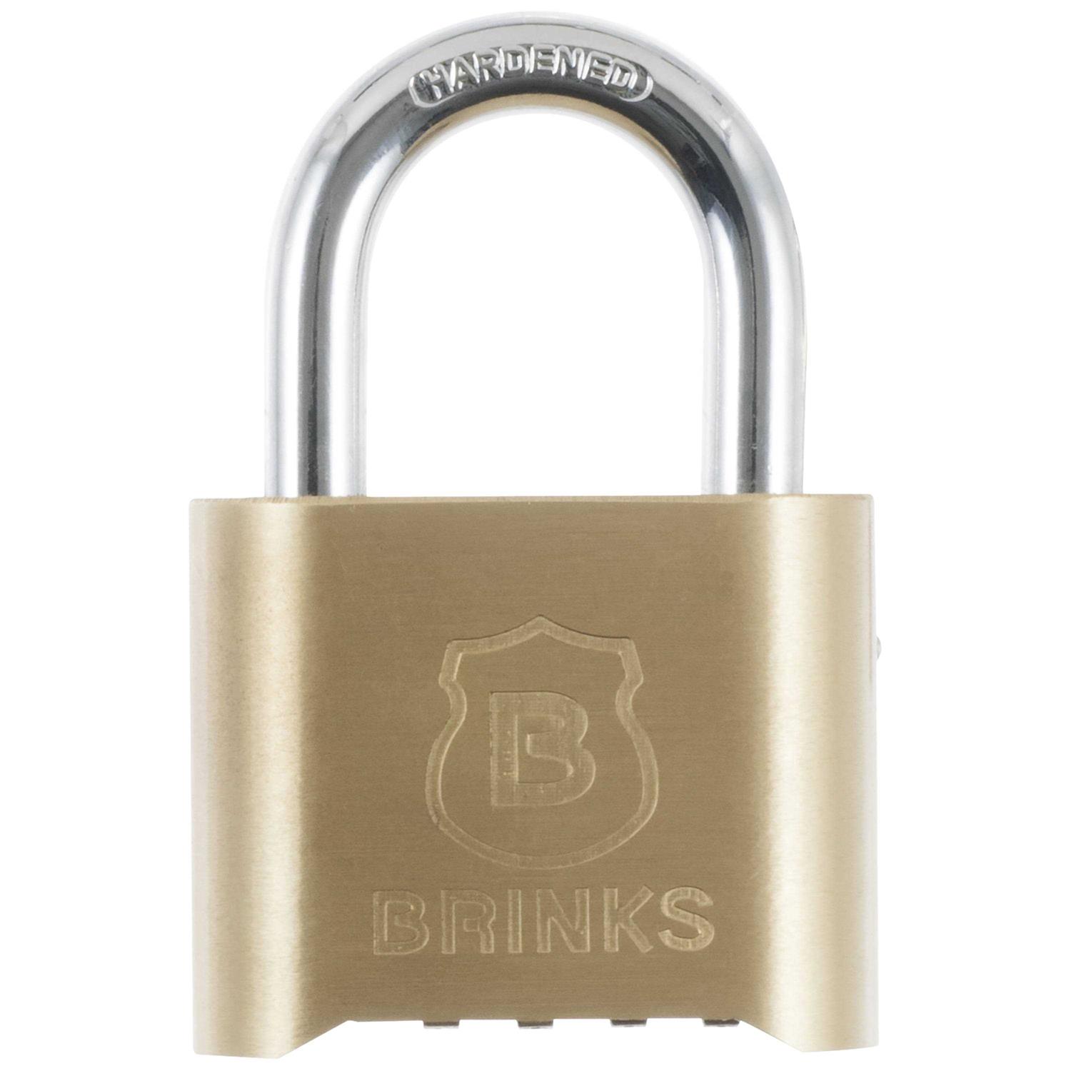 Brinks 50mm Brass Resettable Padlock - Cheap Fitting