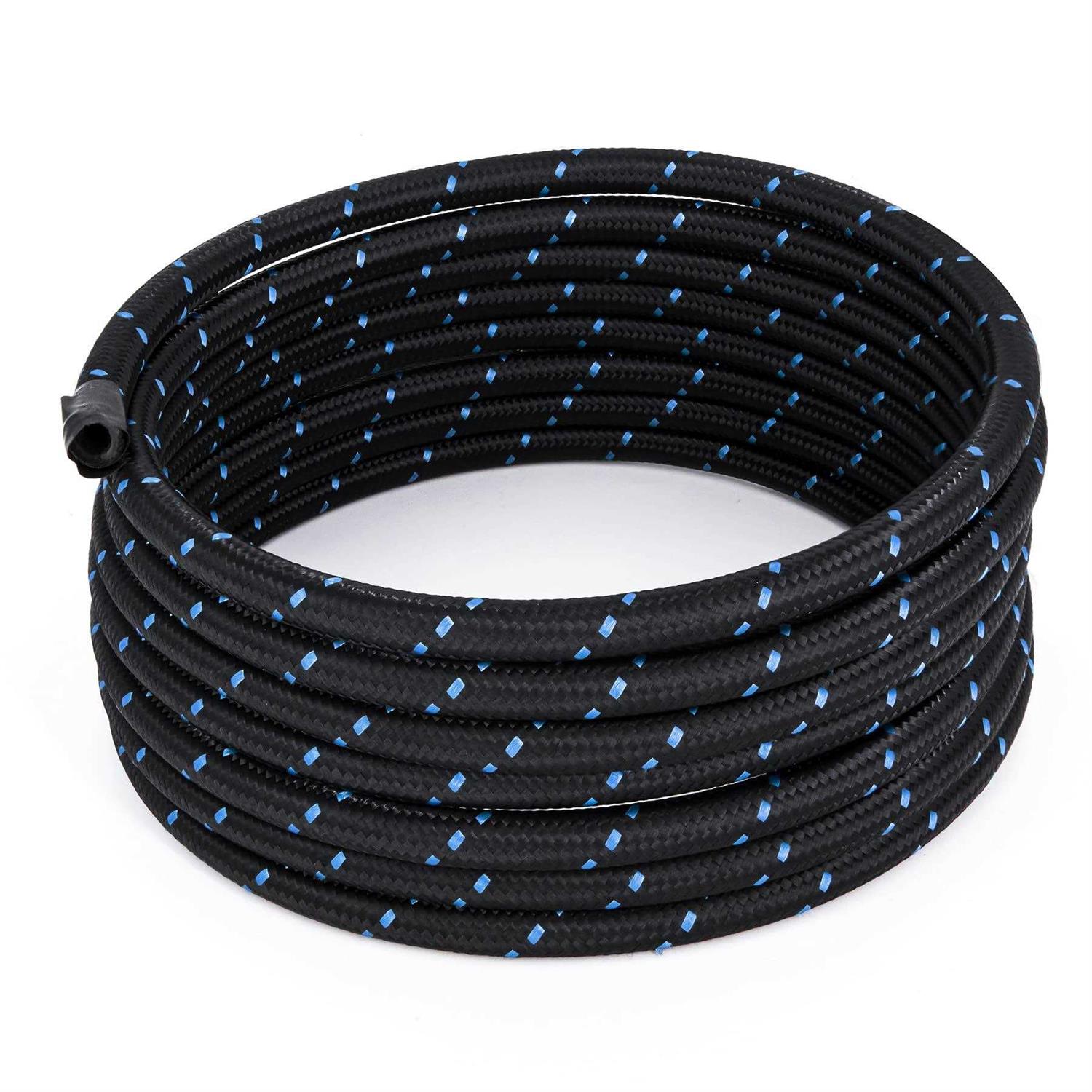 20 Feet -6AN AN6 3/8 Fuel Line Hose Braided Stainless Steel Oil Gas Fuel Hose Line - Cheap Fitting