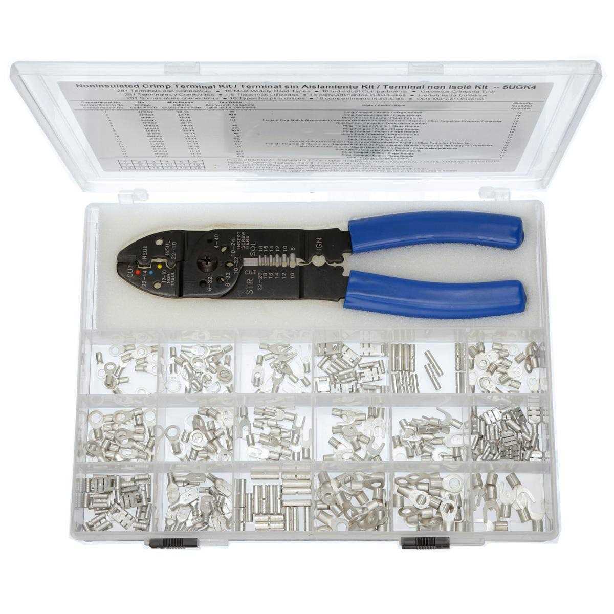 Power First Wire Terminal Kit All-in-One Terminal tool 5UGK4 - Cheap Fitting