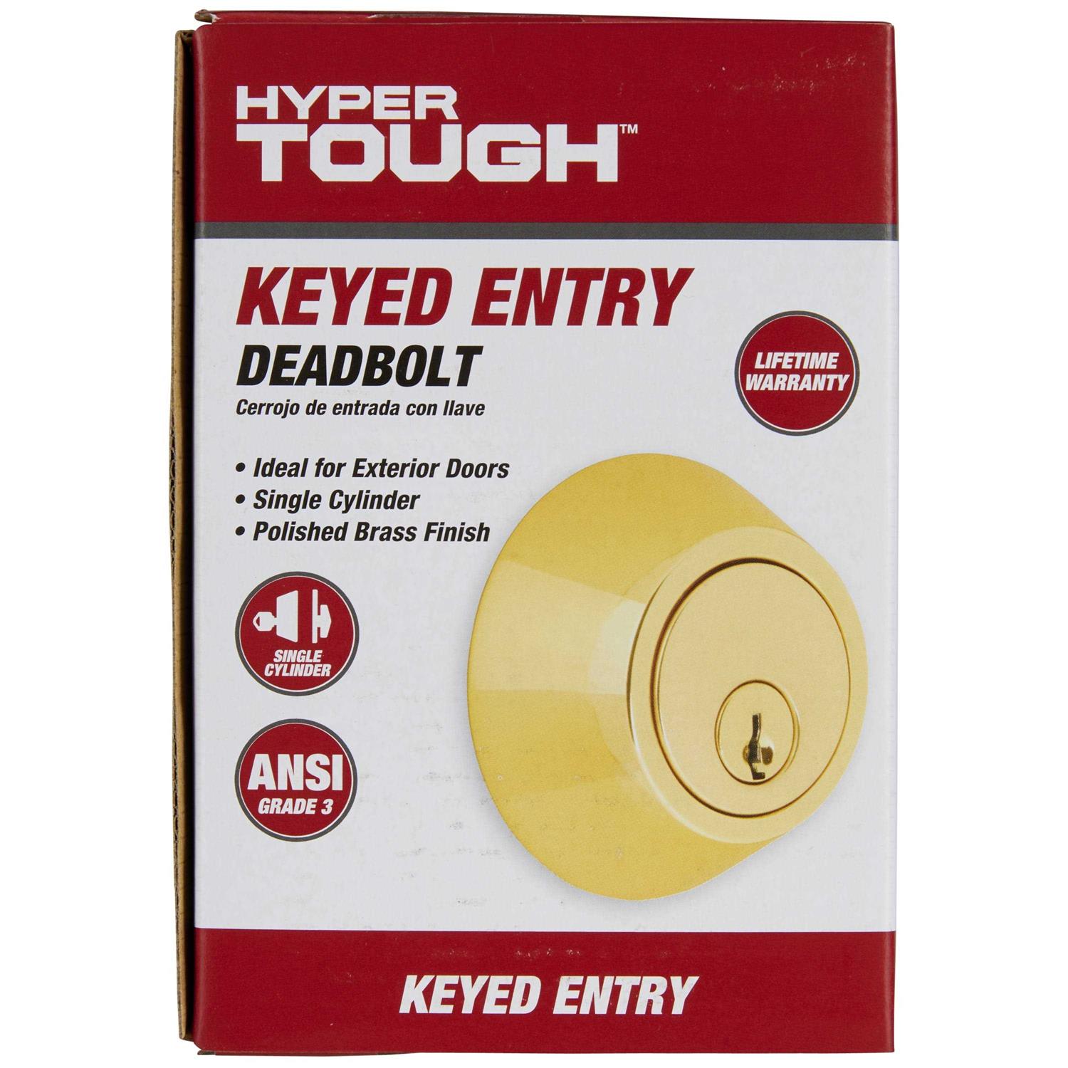Hyper Tough Keyed Entry Single Cylinder Deadbolt - Cheap Fitting