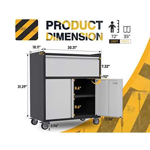 Reemoon Metal Garage Storage Cabinet with Wheels, Rolling Tool Chests & Cabinets with Locking Doors and Shelves - Cheap Fitting