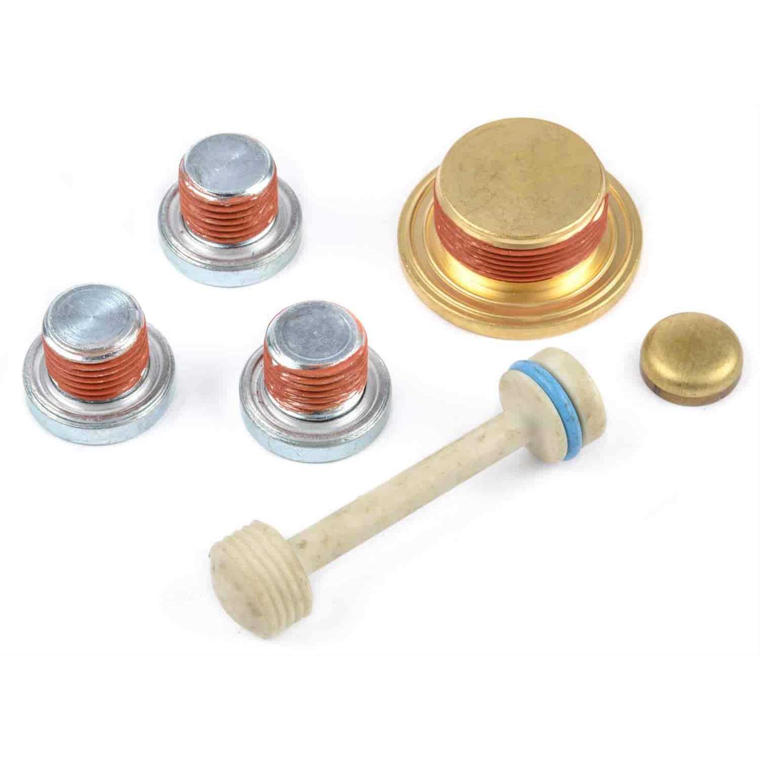 Jegs Brass Freeze Plug Kit Fits 1997 & Up GM LS-Series Engines - Cheap Fitting