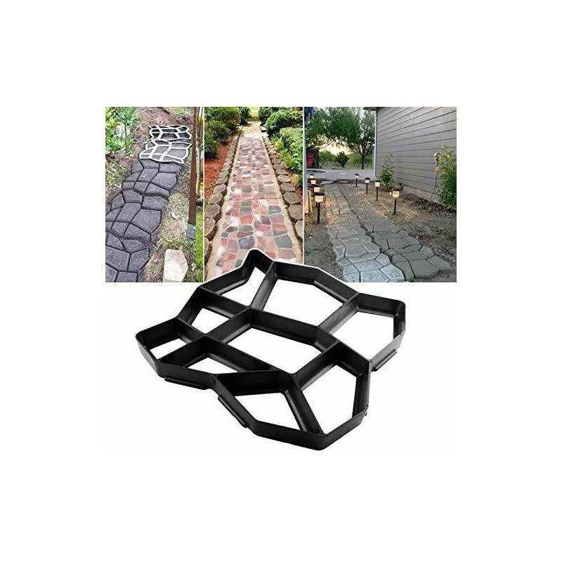 Walk Stone Maker Reusable Concrete Molds Path Maker Stepping Stone Paver Lawn Patio Yard Garden DIY Walkway Pavement Paving Cement Molds - Cheap Fitting