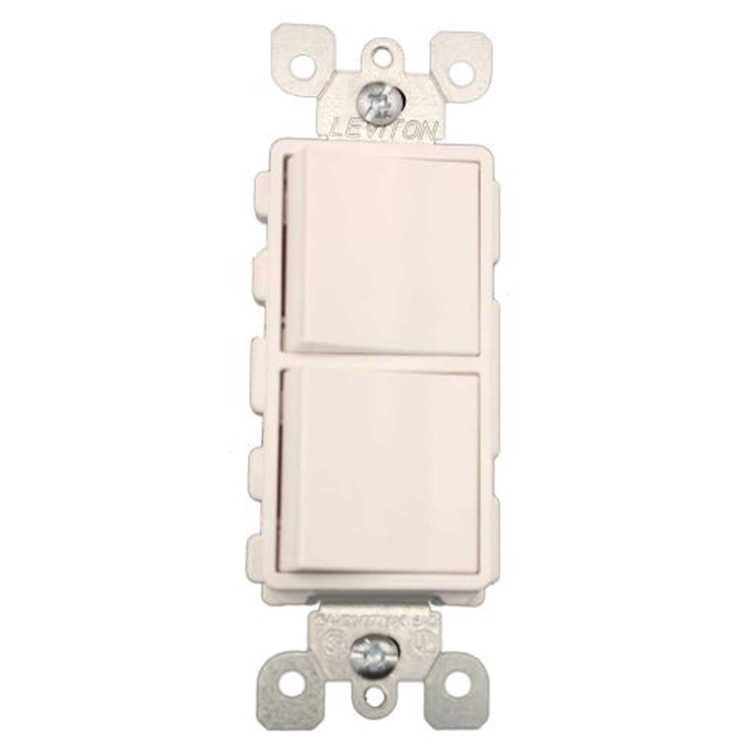 Leviton 5643-W 3-Way Decora Combination Light Switch - Cheap Fitting