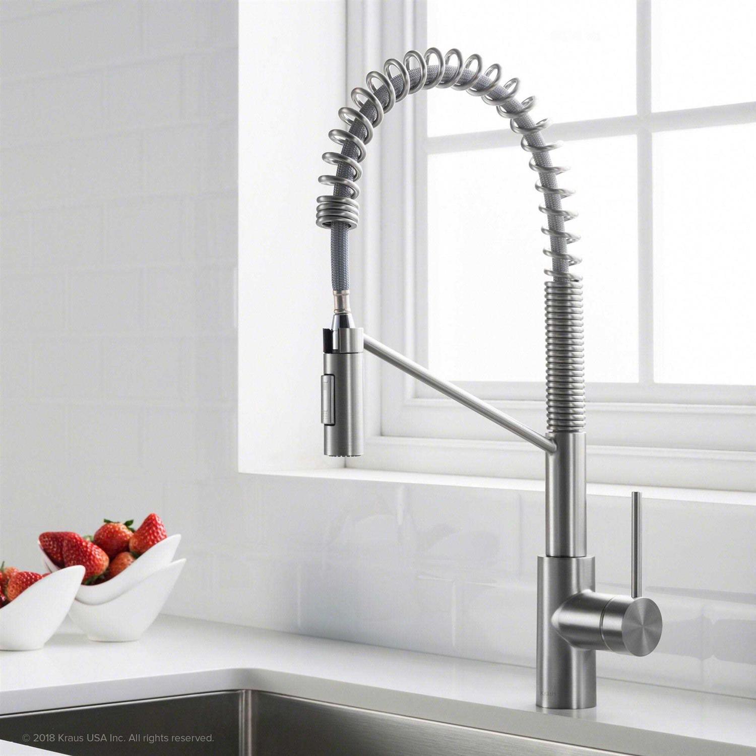 Kraus Oletto Commercial Pull-Down Single Handle Kitchen Faucet KPF-2631CH - Cheap Fitting
