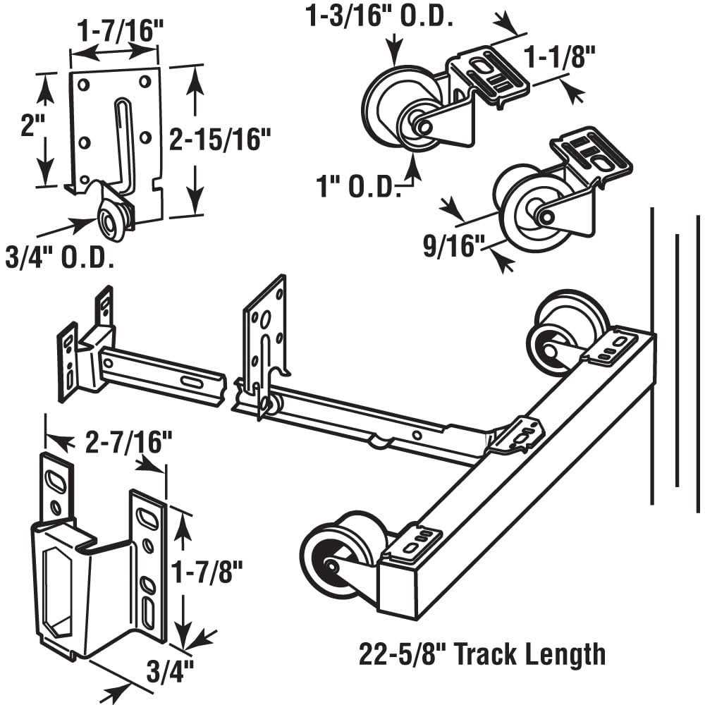 Prime Line Drawer Track Kit R 7137 - Cheap Fitting