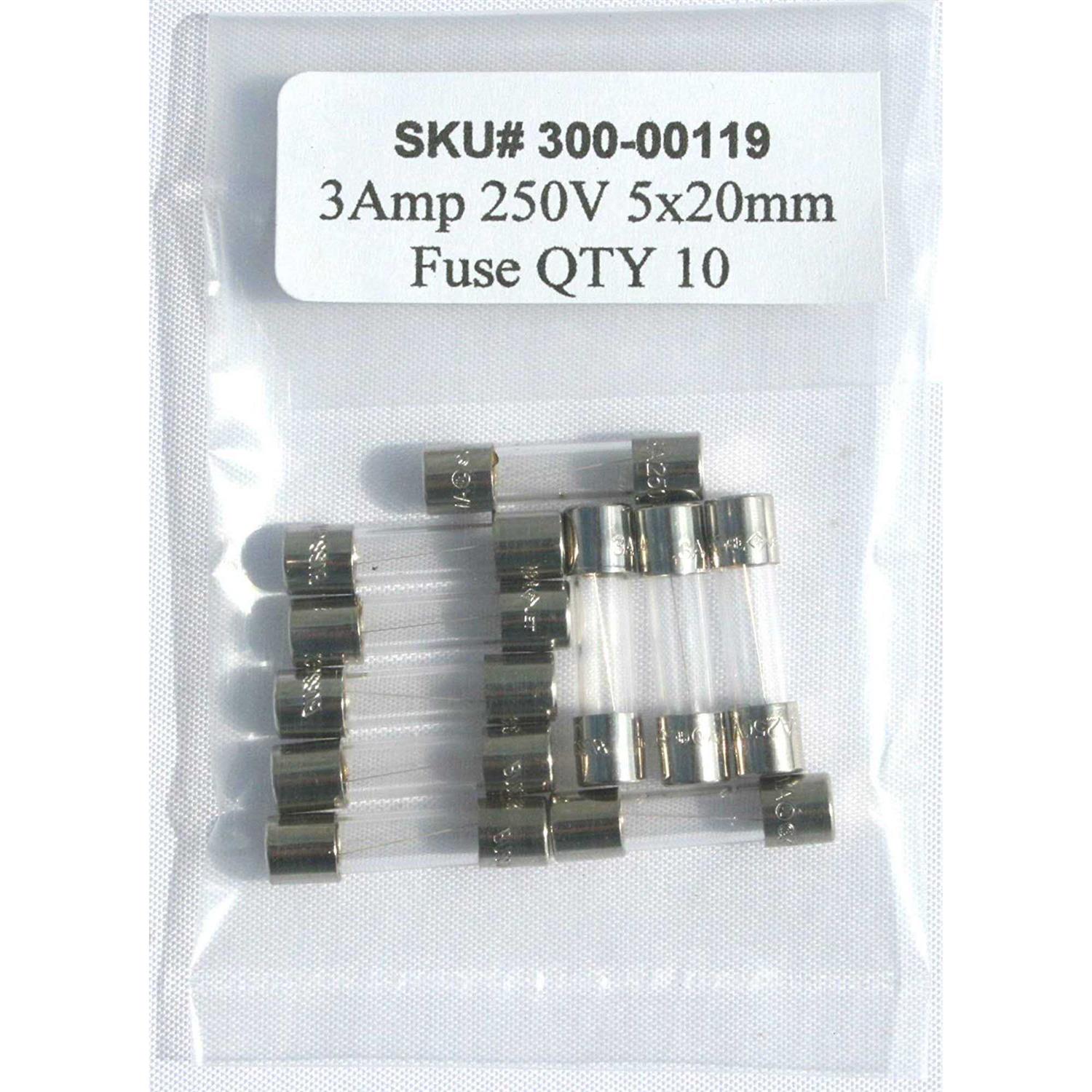 3a 250v 5x20mm Fuse 3 Amp 250 Voltsfast Blowlot of 10 - Cheap Fitting