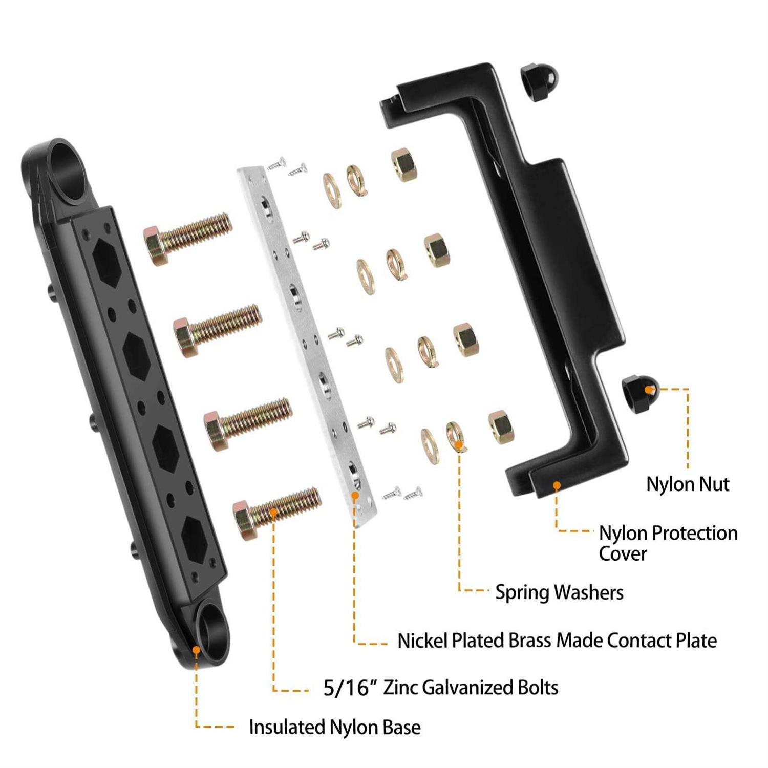 MOFEEZ Power Distribution Block Bus Bar 4 x Posts - Cheap Fitting