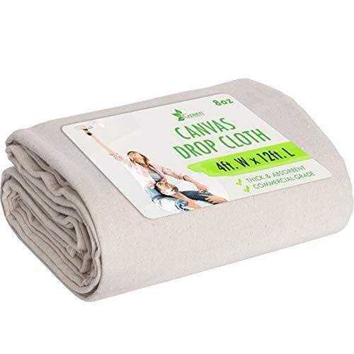 Green Lifestyle All Purpose Canvas Drop Cloth Canvas Tarp Canvas Fabric Drop Cloth Curtains - Cheap Fitting
