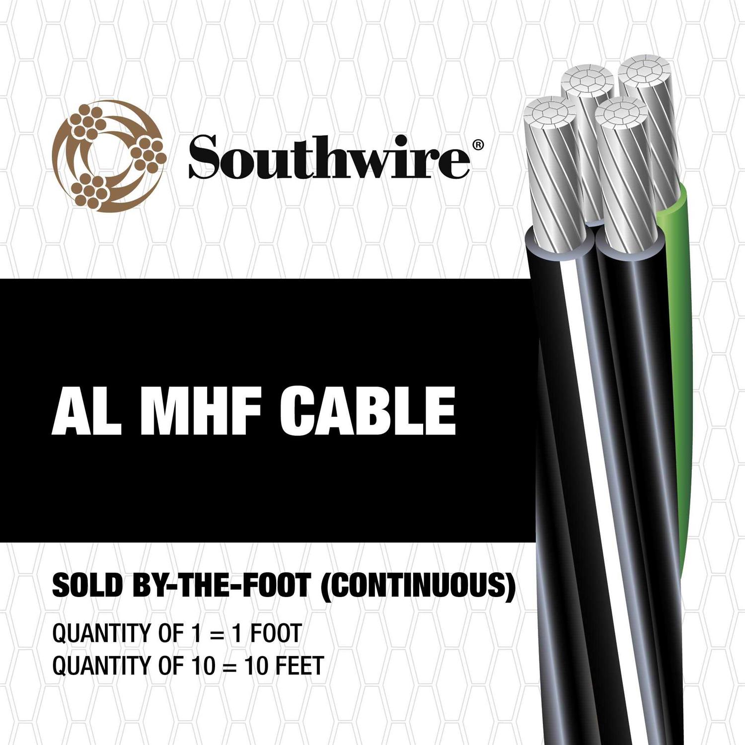 Southwire 500 ft. 2-2-2-4 Stranded Aluminum Type USE Cable 28712801 - Cheap Fitting