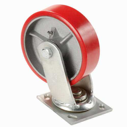 Global Industrial Heavy Duty Swivel Plate Caster 8 Polyurethane Wheel 1200 Lb. Capacity 601126	Global Industrial Heavy Duty Swivel Plate Caster 8 Polyurethane Wheel 1200 Lb. Capacity 601126 - Cheap Fitting