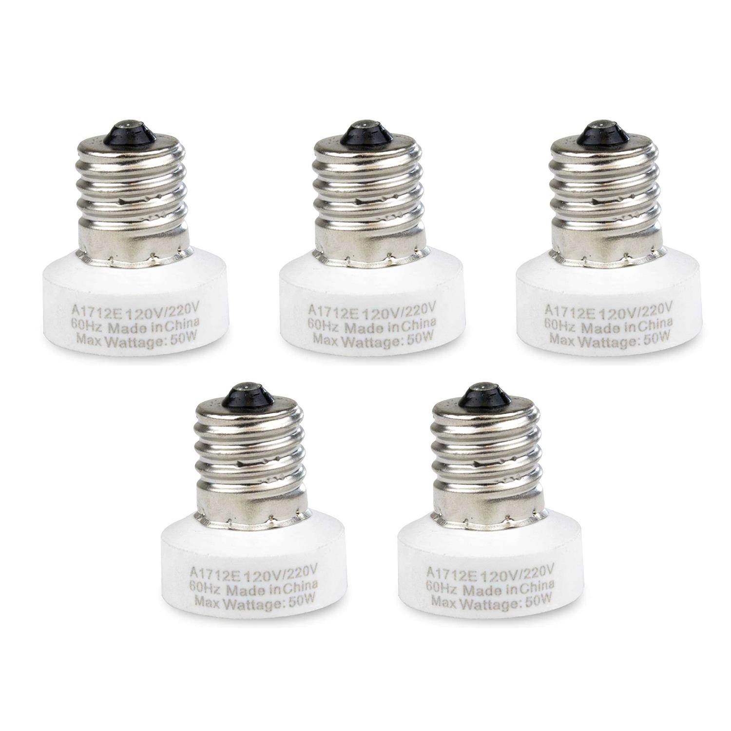 Adamax Intermediate to Candelabra Light Bulb Socket Adapter A1712E-5 - Cheap Fitting