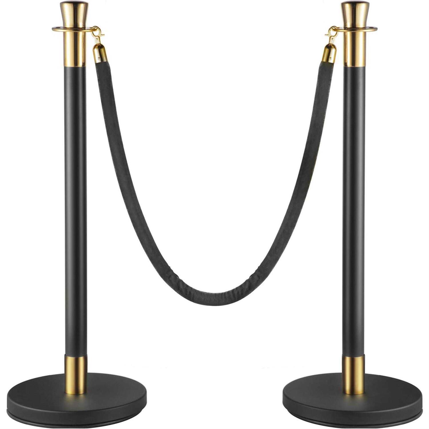 VEVOR Crowd Control Stanchion Set of 6 Pieces Stanchion Set Stanchion Set with 5 ft1.5 - Cheap Fitting
