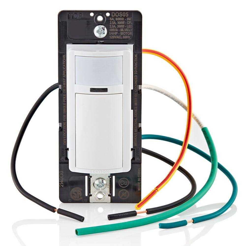 Leviton DOS05-1LZ Decora Occupancy Motion Sensor Switch Auto-On Single Pole/3-Way - Cheap Fitting