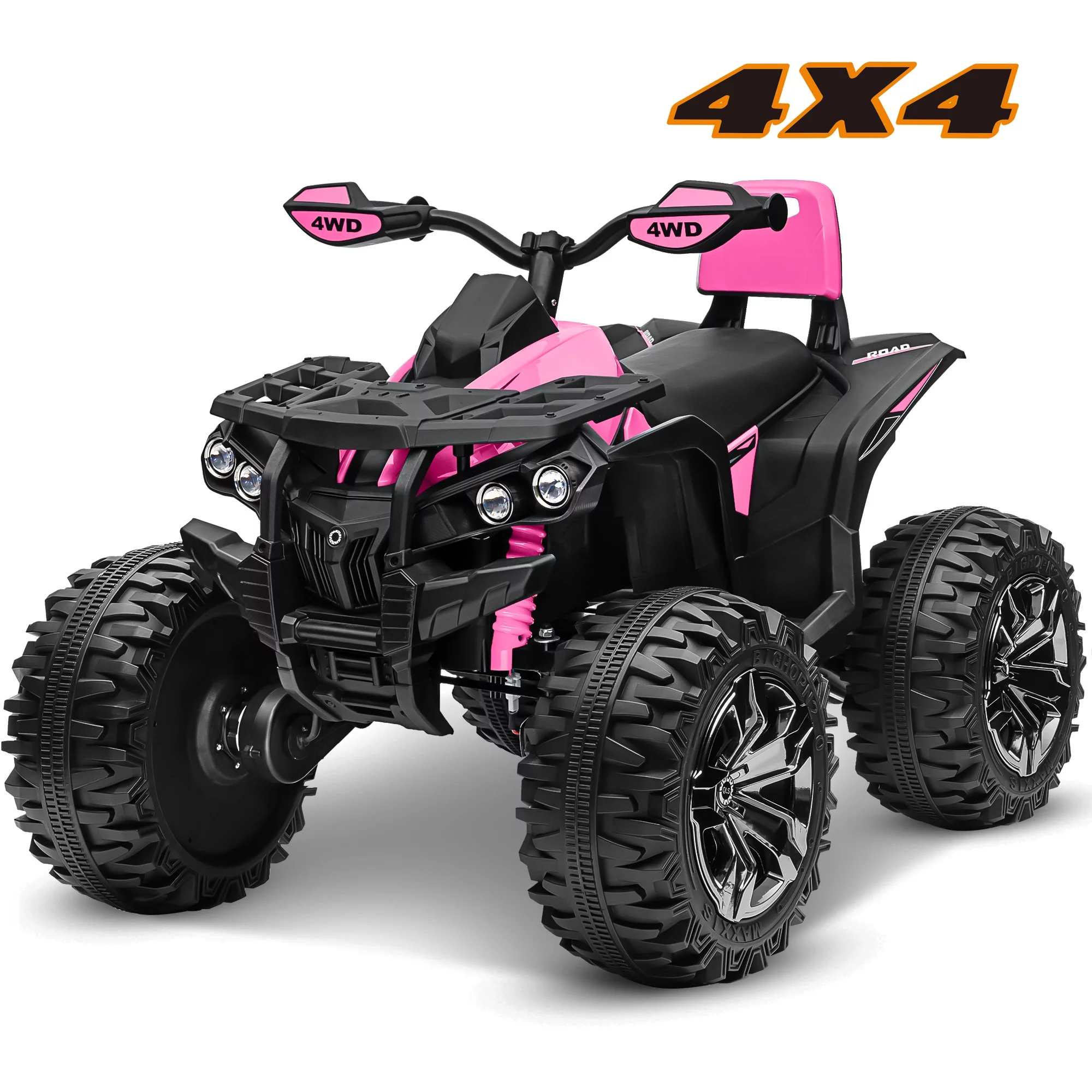 4x4 Kids Ride on ATV, 2 Seater 24 Volt Ride on Toys, 800W 4-Wheeler Quad Car for Big Kids, Black - Cheap Fitting
