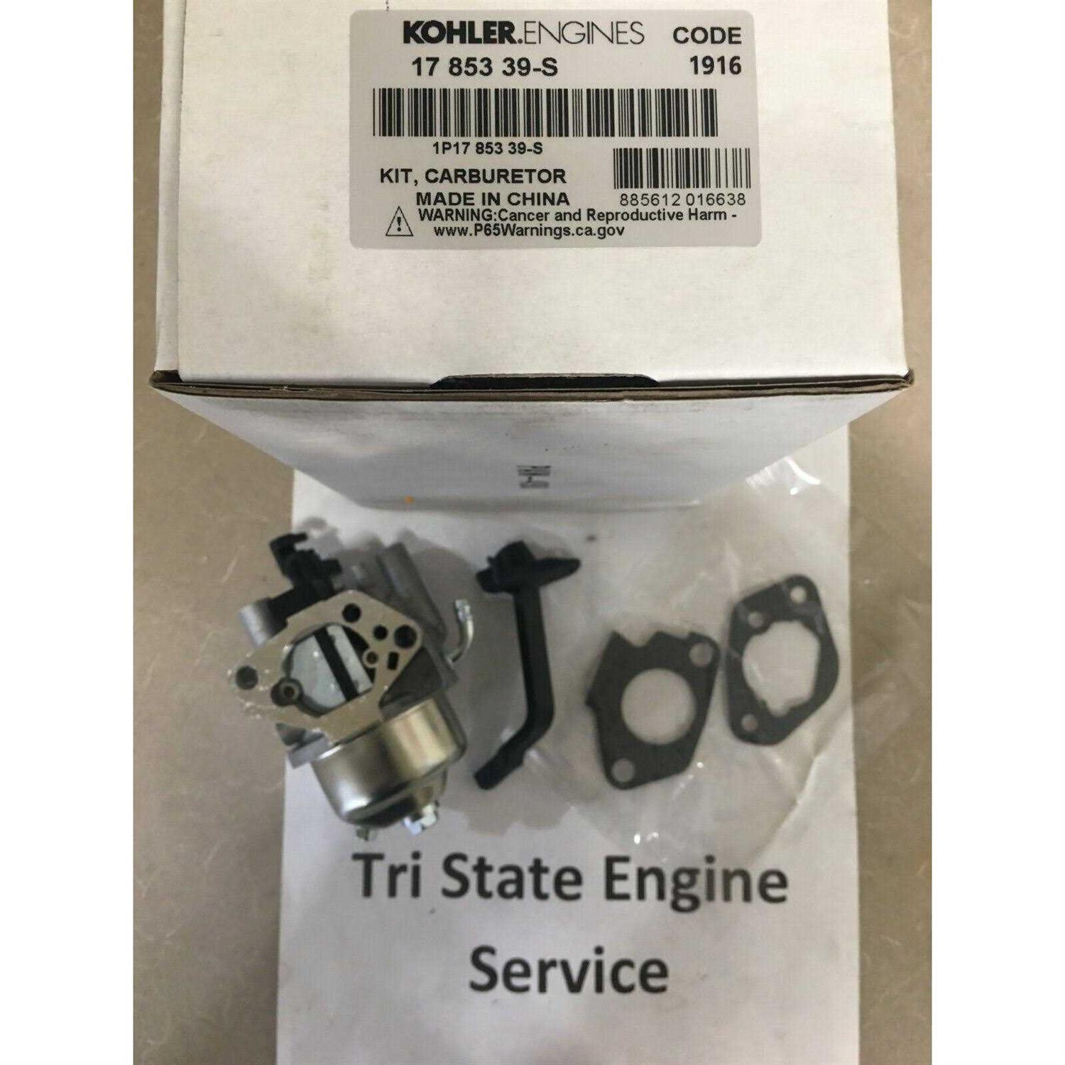 Kohler 17 853 39-S Carburetor Kit - Cheap Fitting