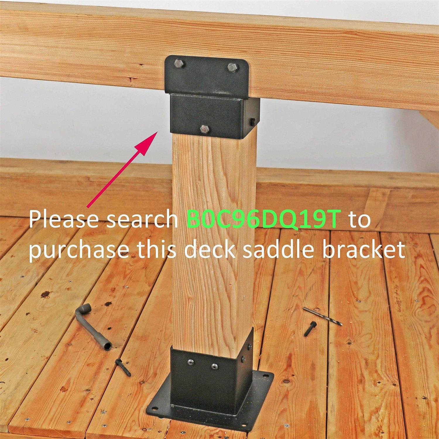 Antsky 4×4 Post Stainless Steel Flange Anchor Base with Screws for Deck Railing,Black Finish - Cheap Fitting