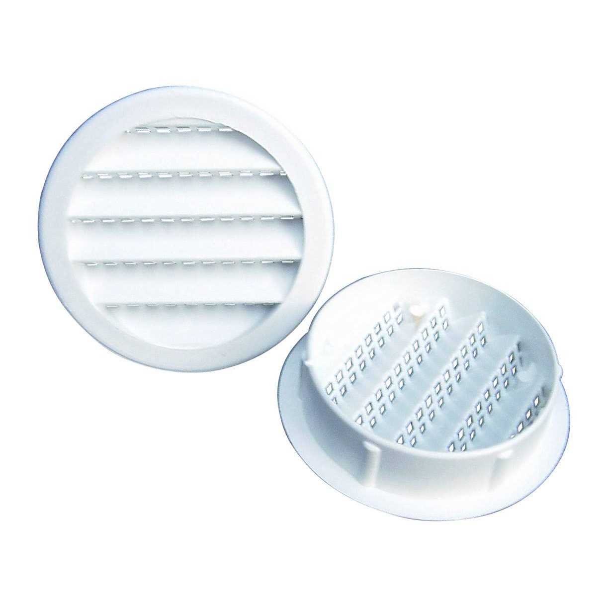 Maurice Franklin Louver-2 Round White Polypropylene Plastic Louver with Insect Screen System - Cheap Fitting