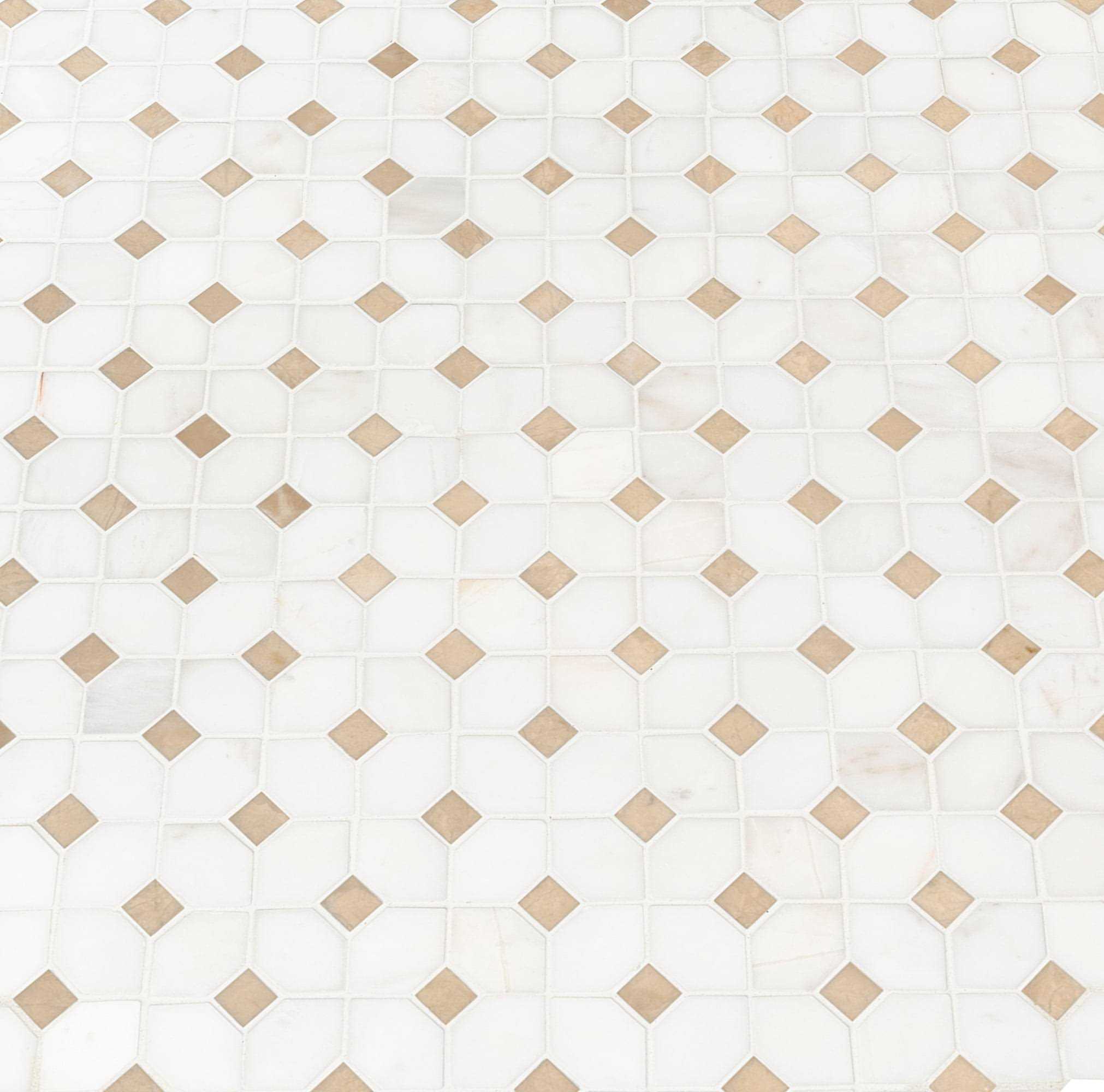 Bianco Dolomite 12.4 in. x 12.4 in. Polished Marble Mosaic Tile Msi - Cheap Fitting