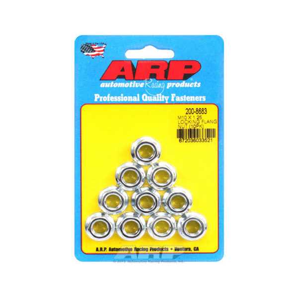 ARP 200-8683 M10 x 1.25 Locking Flange Nut Kit - Cheap Fitting