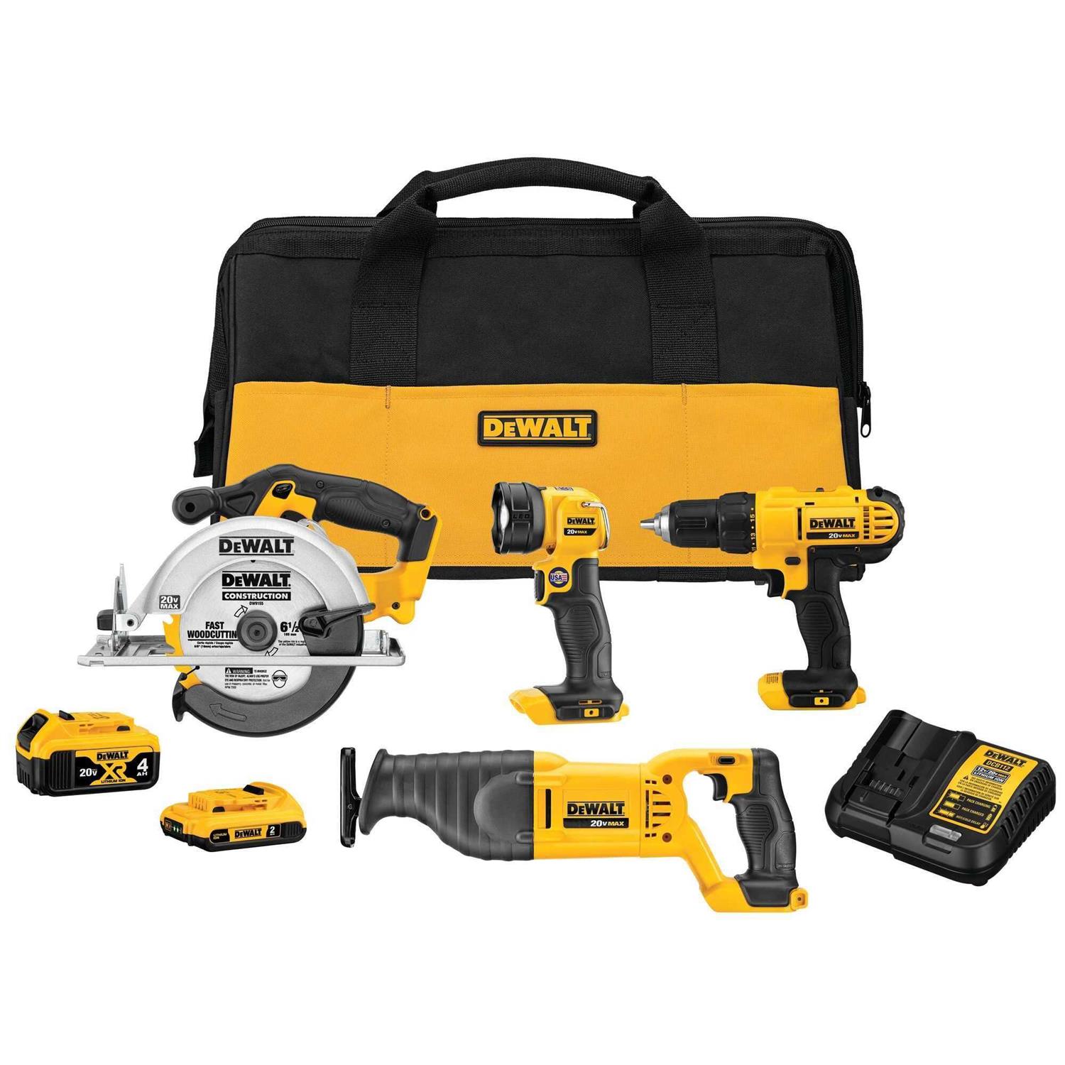 Dewalt DCK445D1M1 20V MAX Cordless 4-Tool Combo Kit - Cheap Fitting