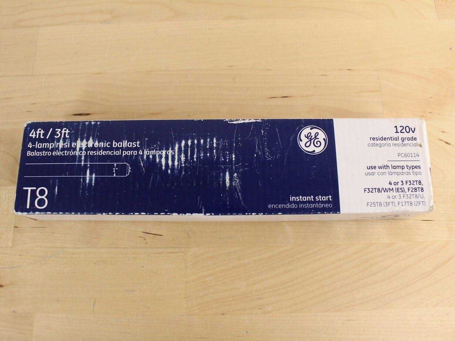 GE 4-Bulb Residential Electronic Fluorescent Light Ballast - Cheap Fitting