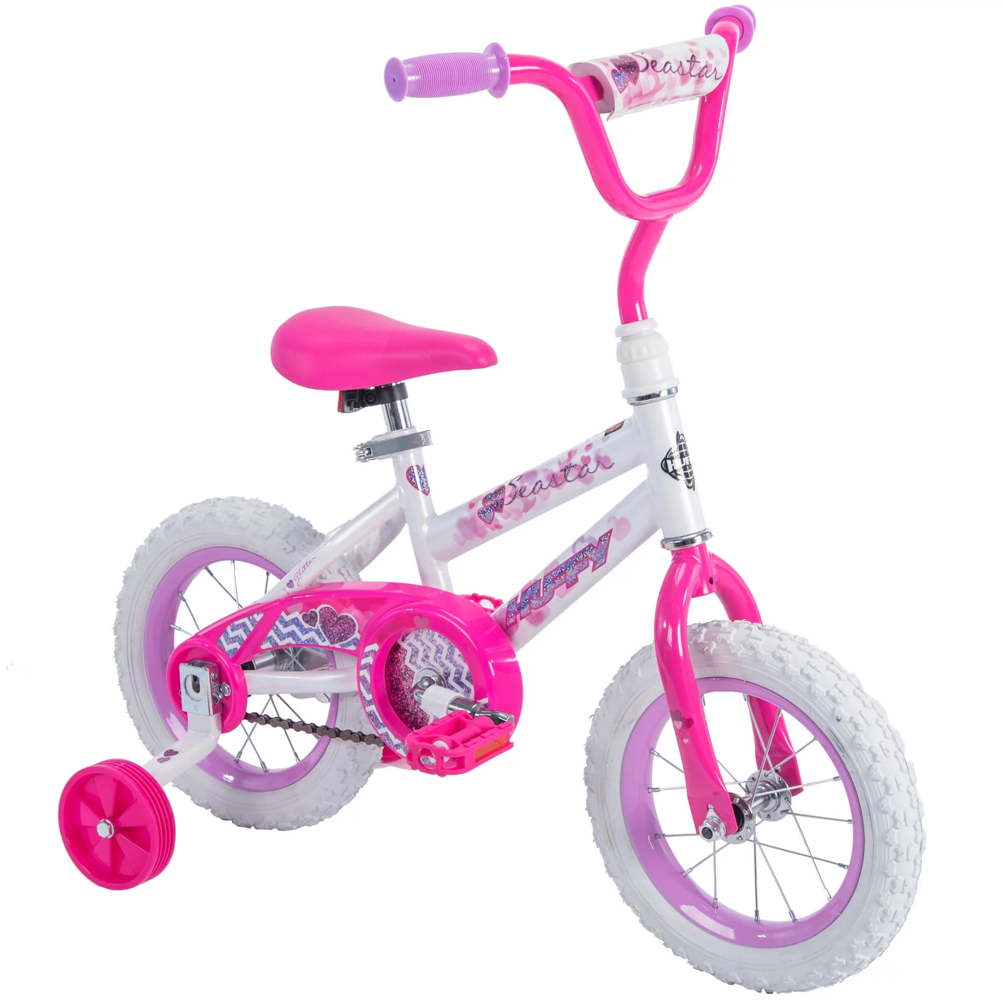 Huffy 12 in. Sea Star Kids Bike for Girls Ages 3 and up Years, Child, White - Cheap Fitting