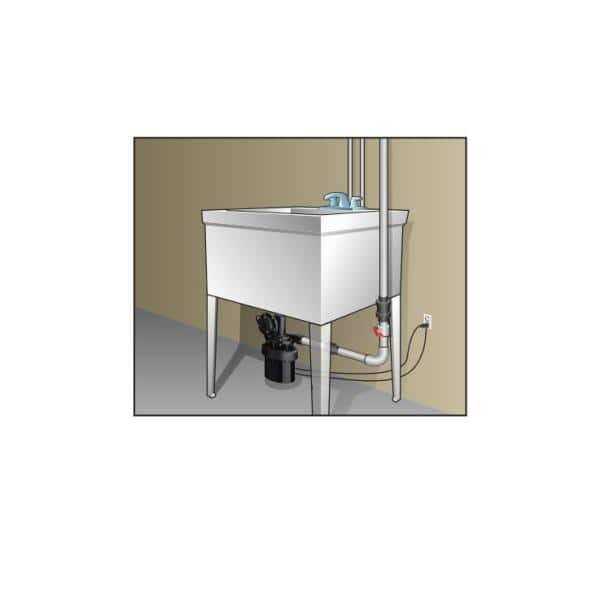 K2 Pumps 1/3 HP Compact Utility Sink Pump System - Cheap Fitting