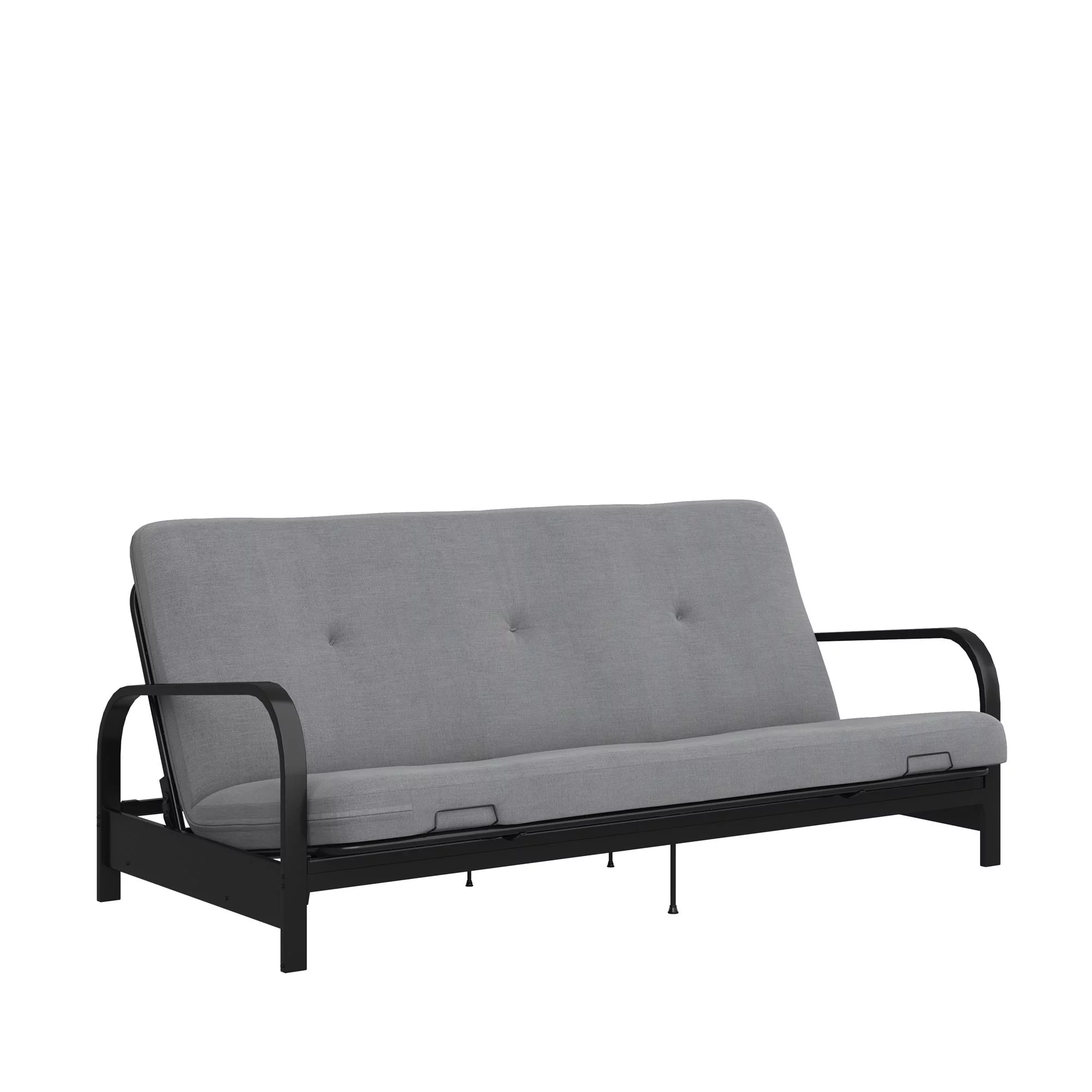 Caddie 6-Inch Futon Mattress with Tufted Cover and Recycled Polyester Fill, Full, Light Gray Linen - Cheap Fitting