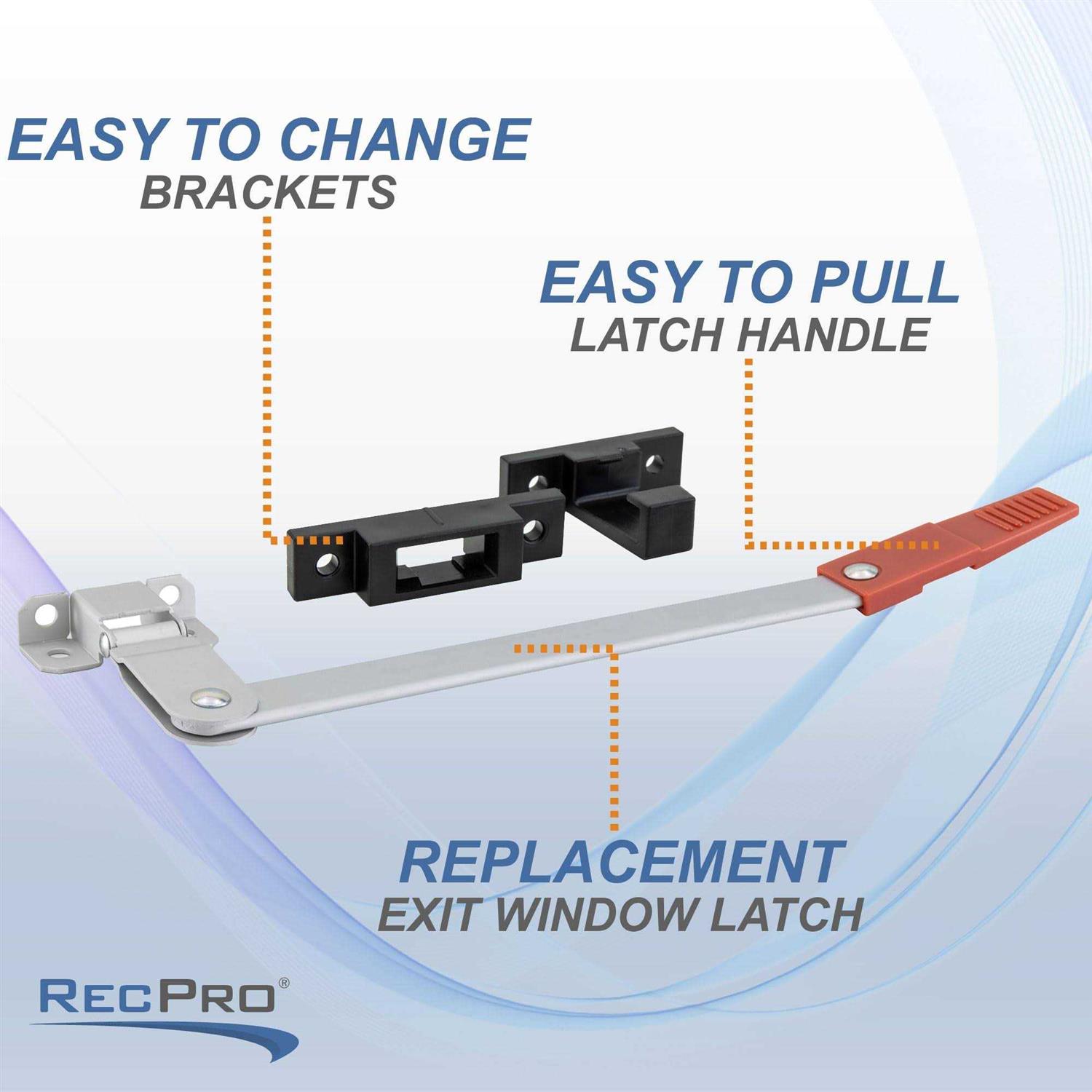 Recpro RV Exit Window Latch Egress Replacement - Cheap Fitting