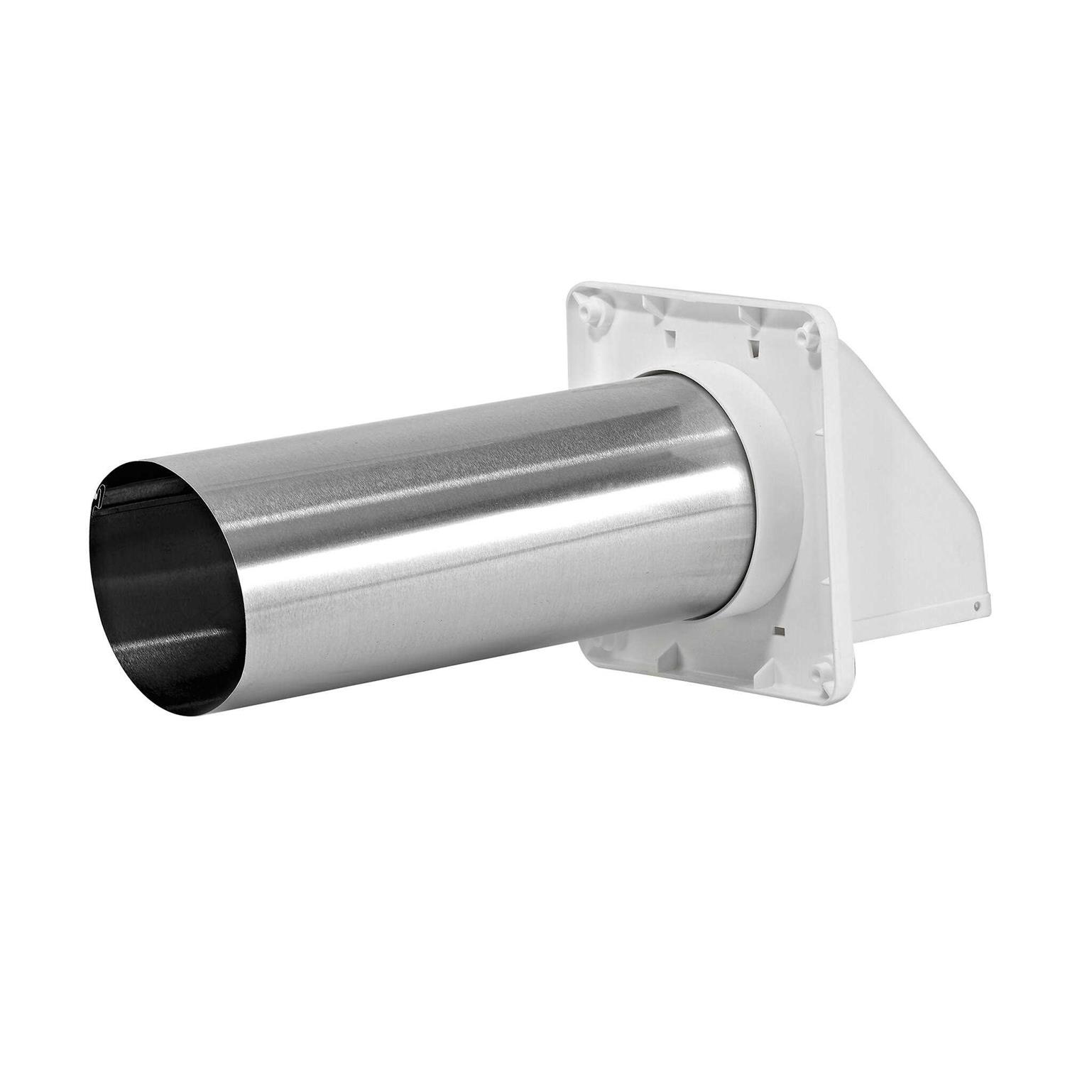 Lambro 4-in dia Plastic Preferred with Guard Dryer Vent Hood - Cheap Fitting